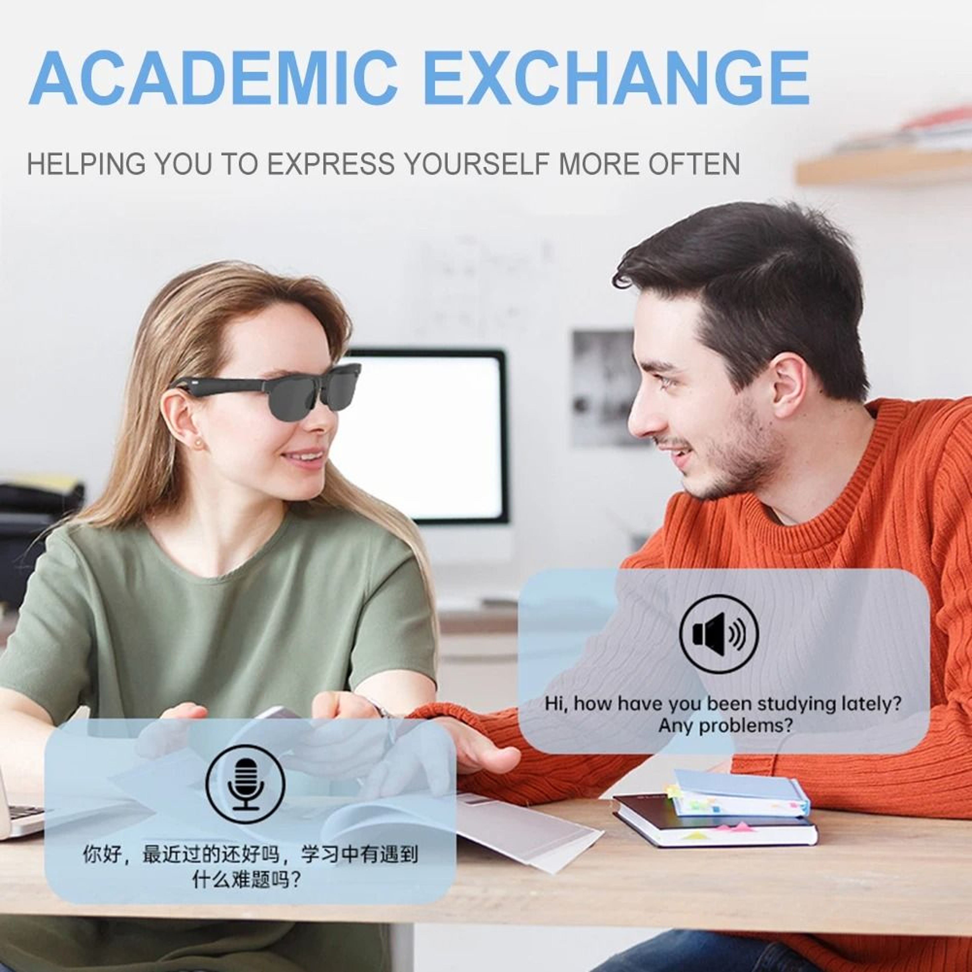 Smart AI Linguistic Sunglasses And Audio Interface 2