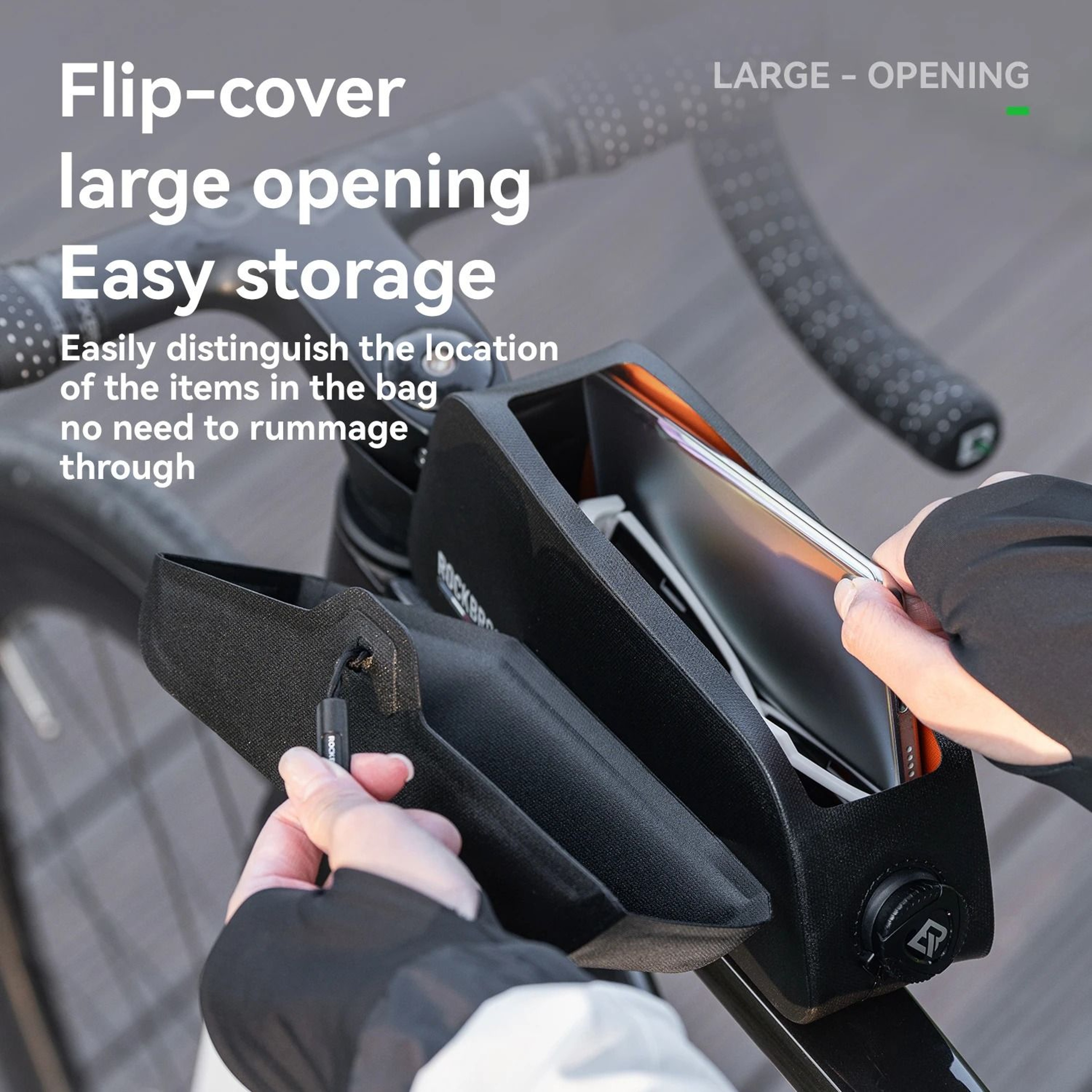 Magnetic Access Waterproof Top Tube Bag 3