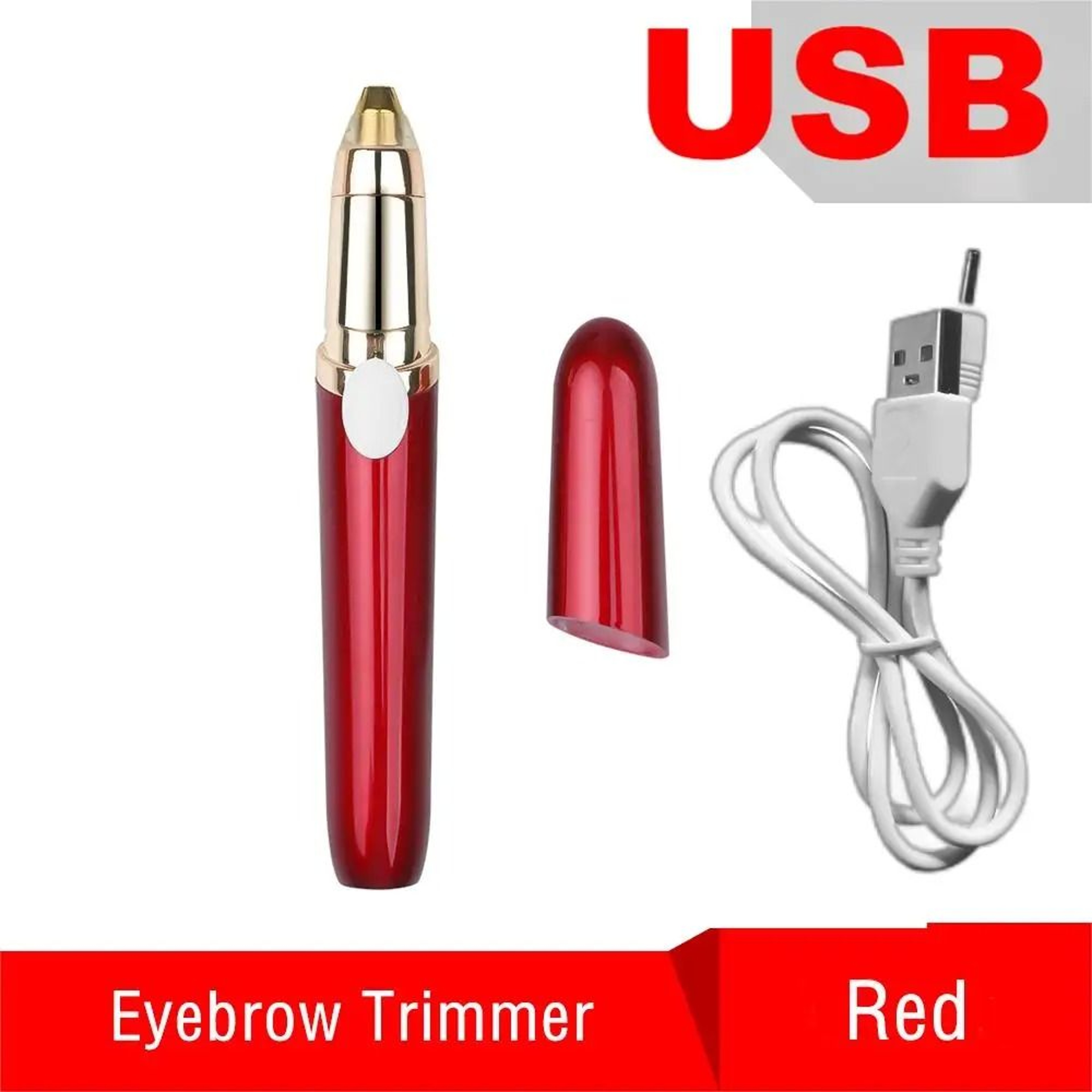 Compact Lipstick Style Electric Brow Epilator 0