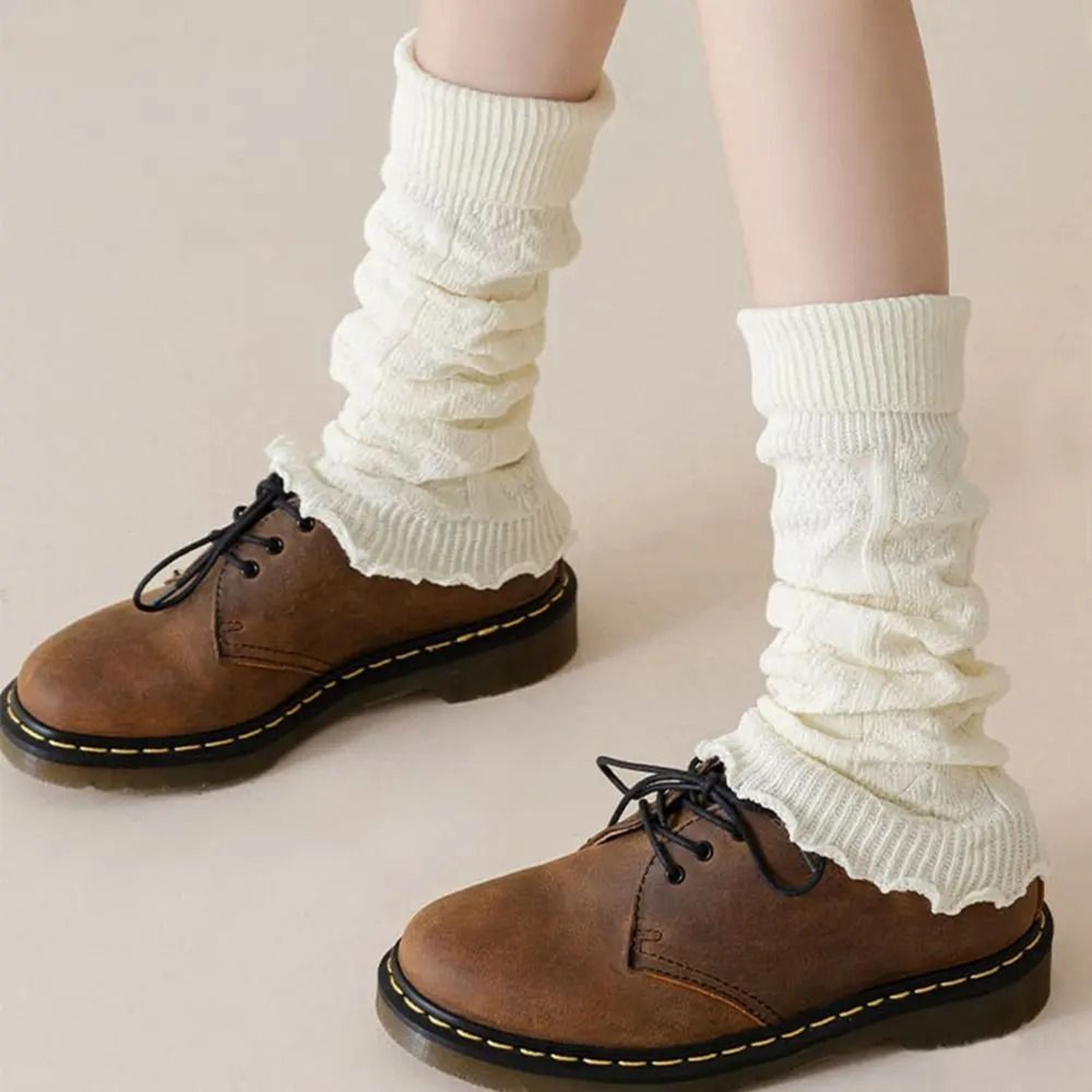 Minimalist Solid Knit Lolita Thermal Sleeves 2