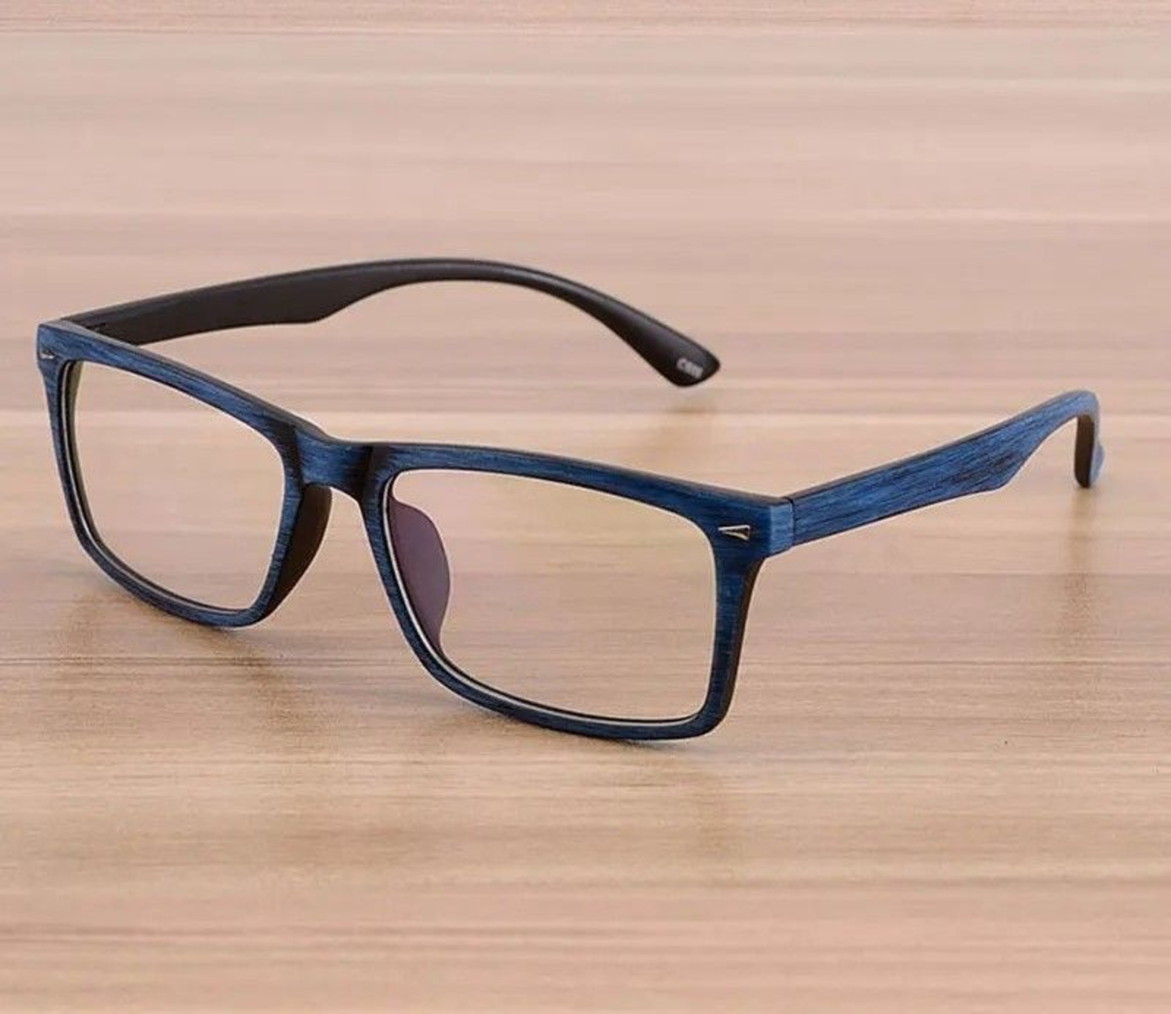 Wood Pattern Vintage Retro Optical Frames 0