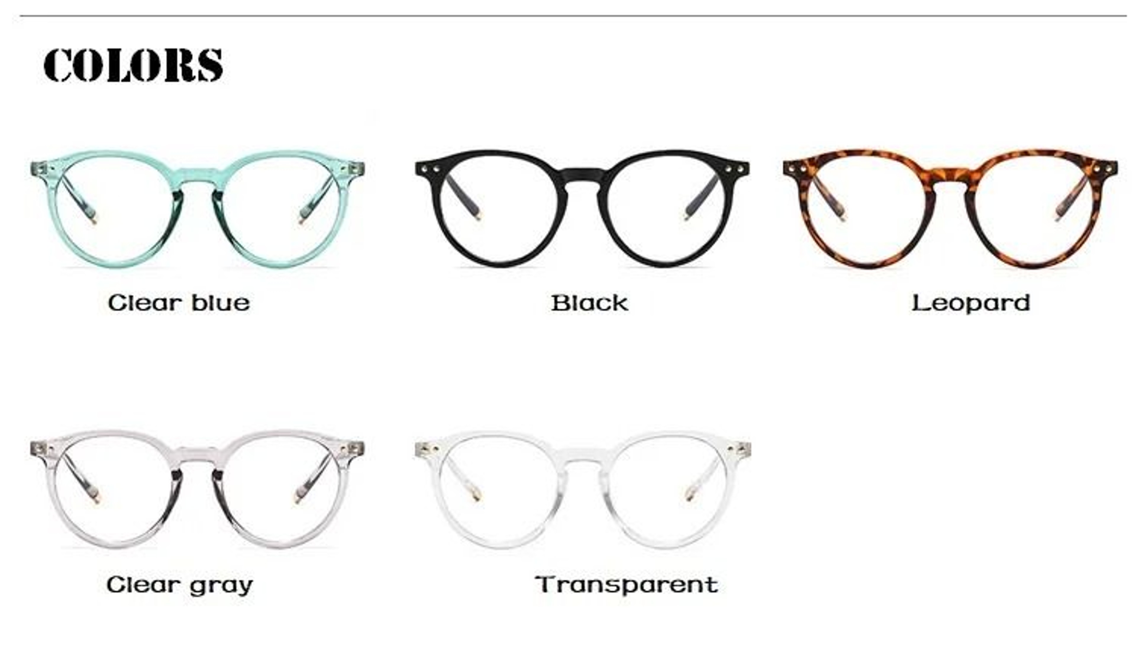 Anti Blue Light Vintage Circular Optical Frames 5