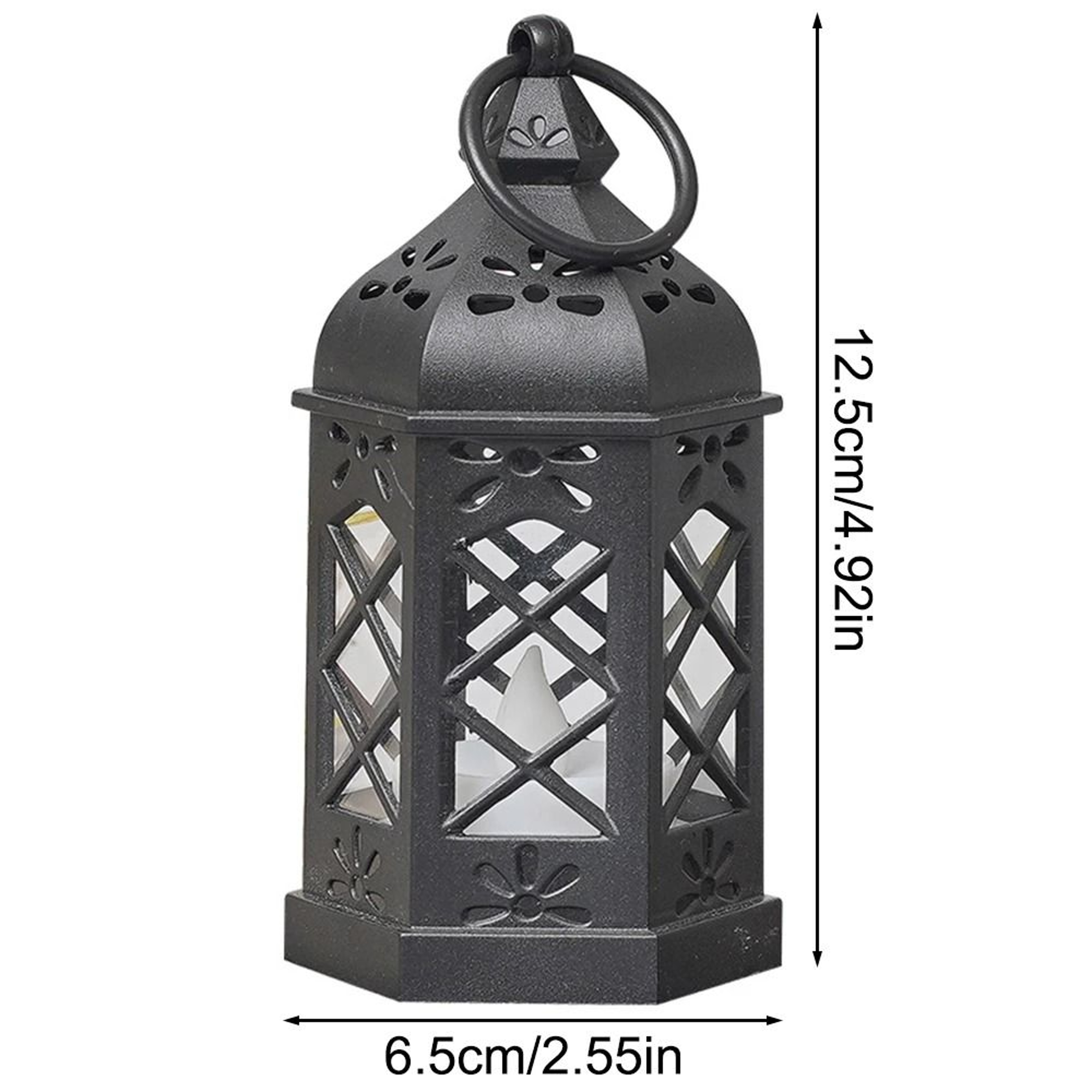 Vintage LED Flickering Flame Candle Lantern – view 1