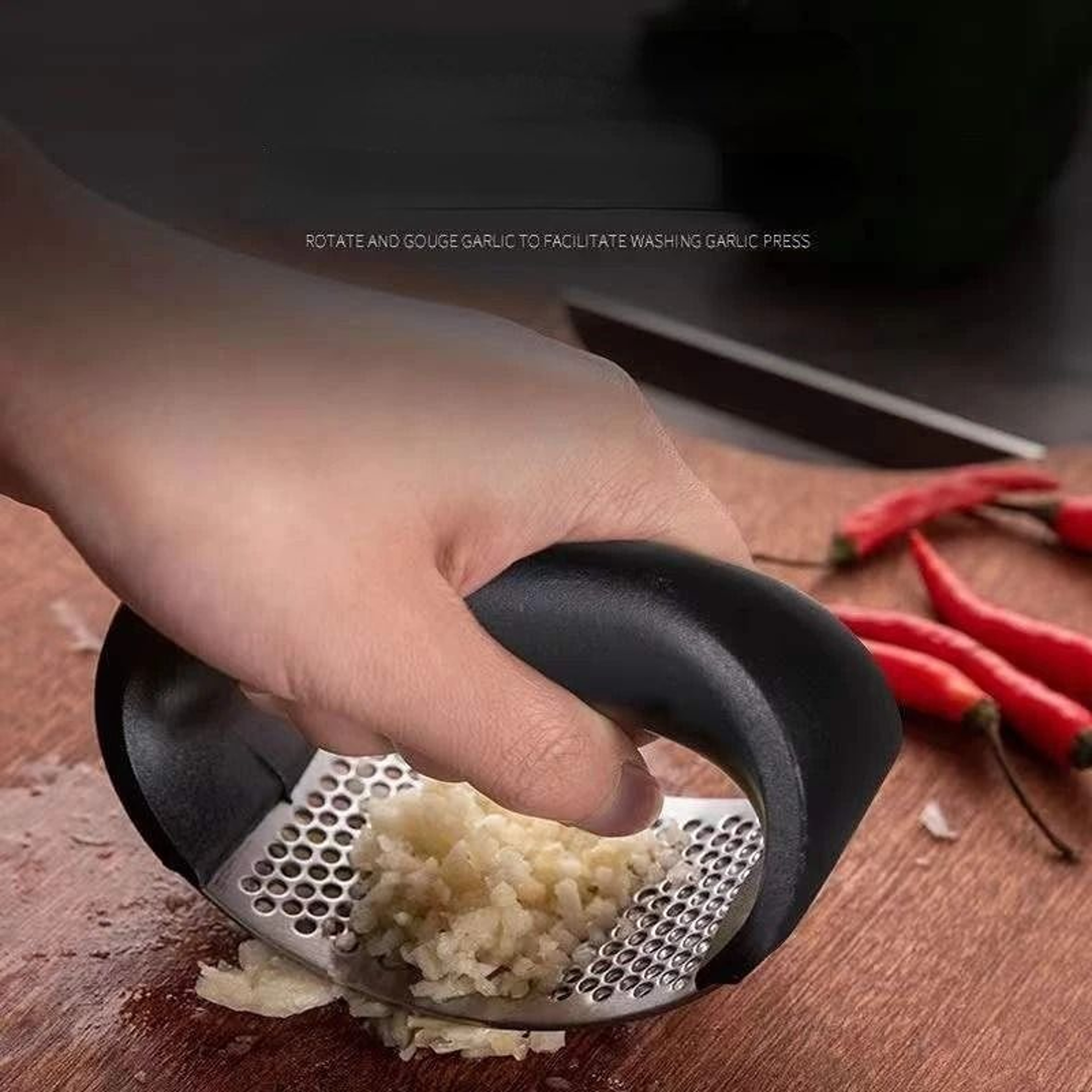 Professional Stainless Steel Manual Garlic Press 1
