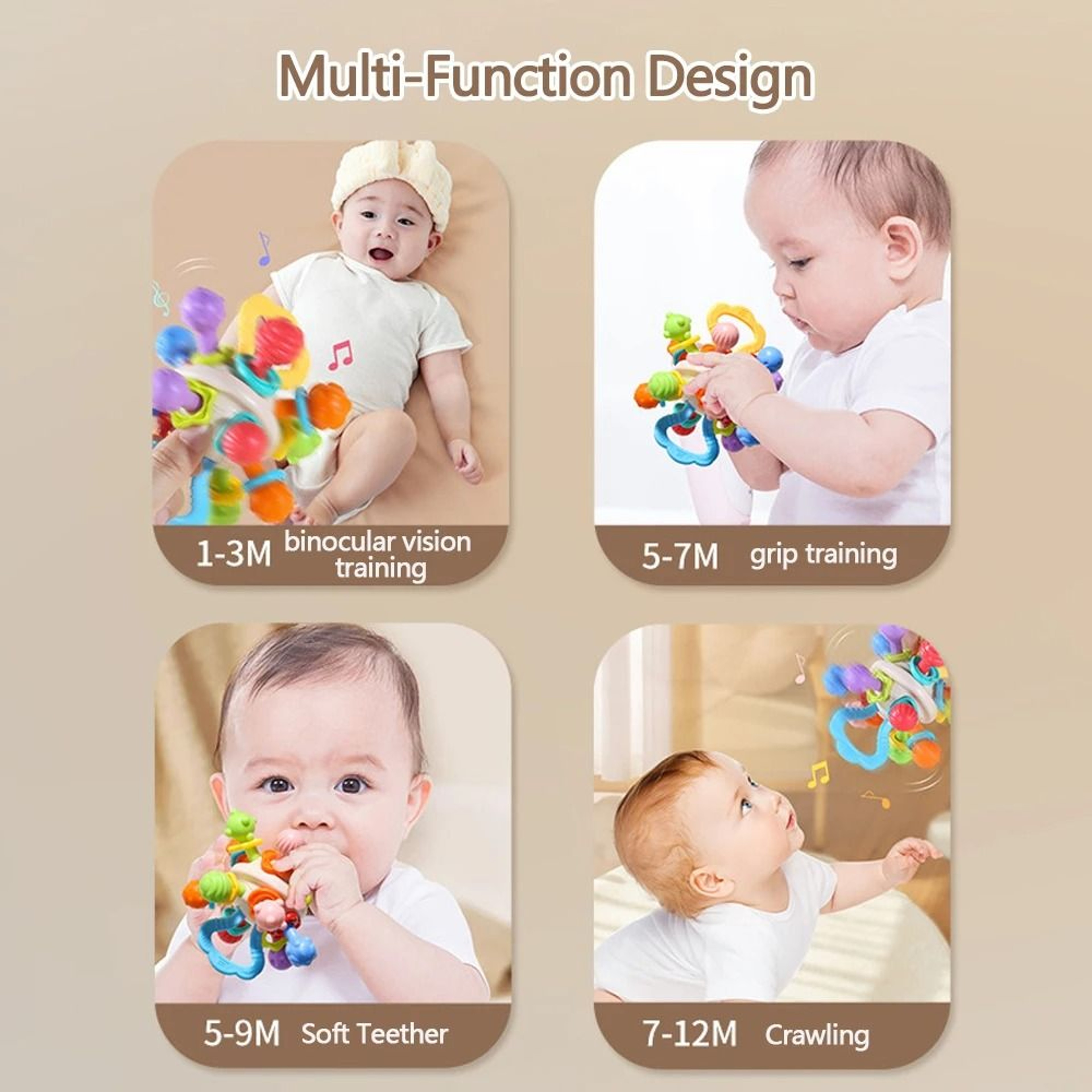 MultiTexture Montessori Pediatric Sensory Sphere 4
