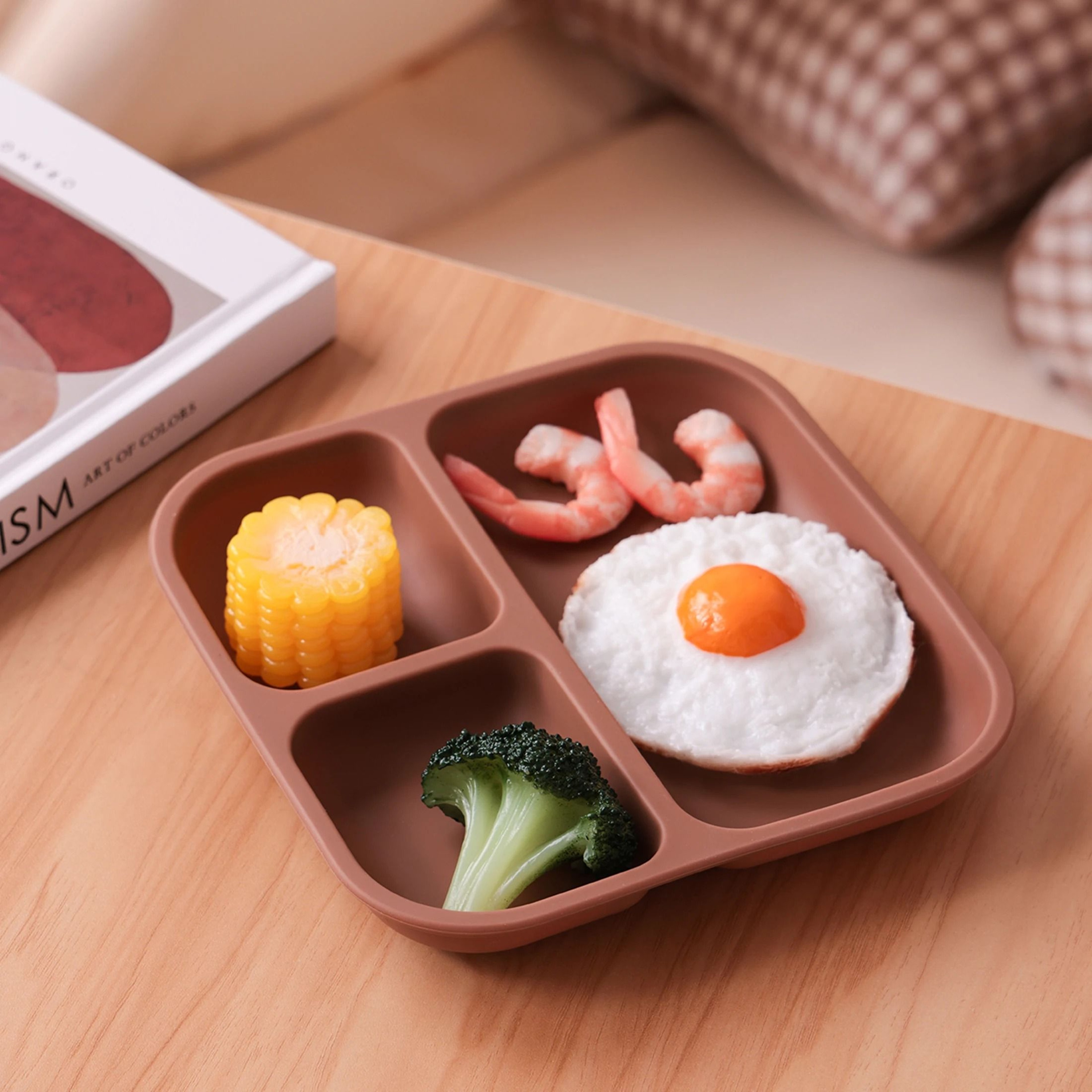 Divided Square Kids Silicone Suction Plate 3