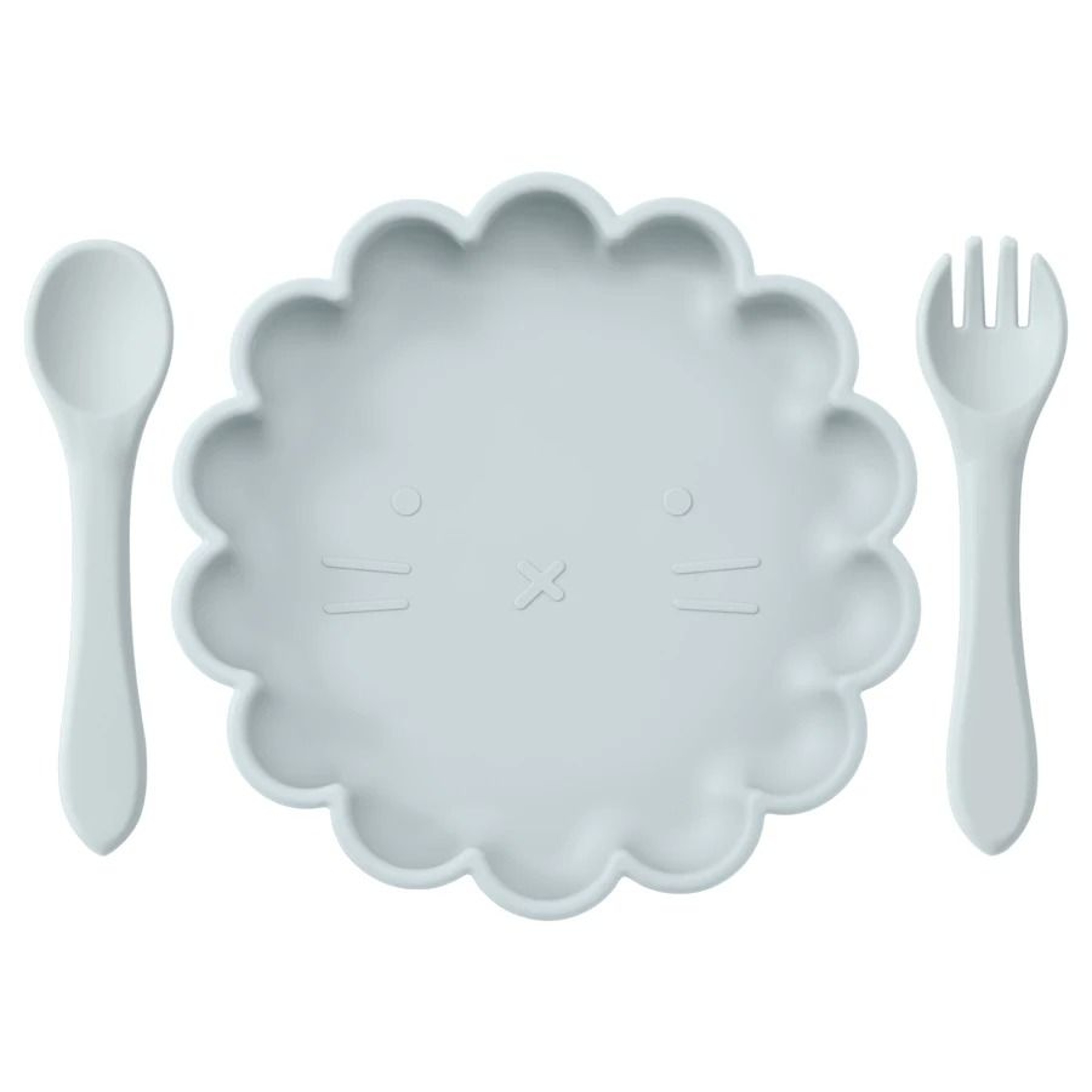 3 Piece Cute Lion Kids Silicone Feeding Set 10