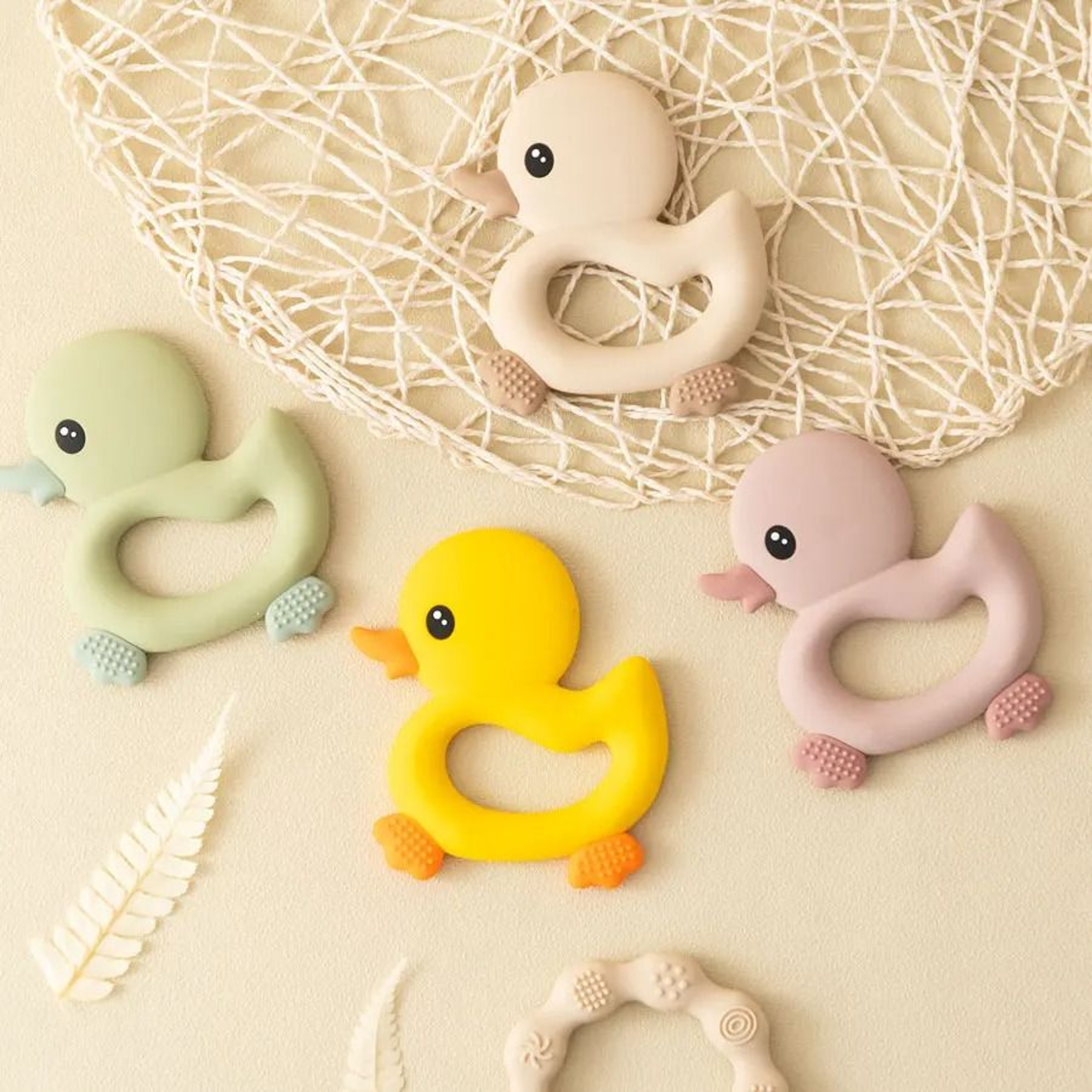 Cartoon Duck Kids Silicone Teether 0