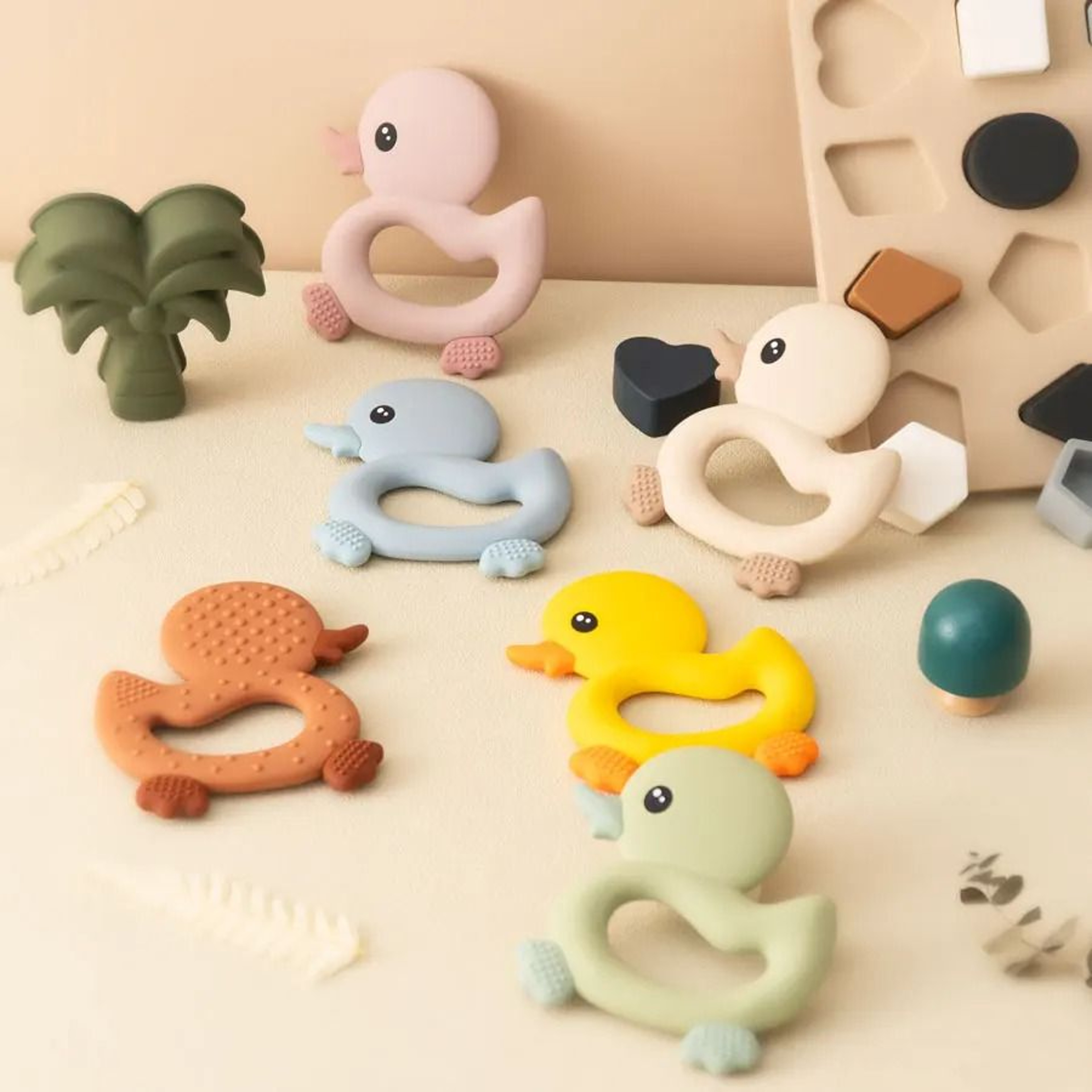 Cartoon Duck Kids Silicone Teether 4
