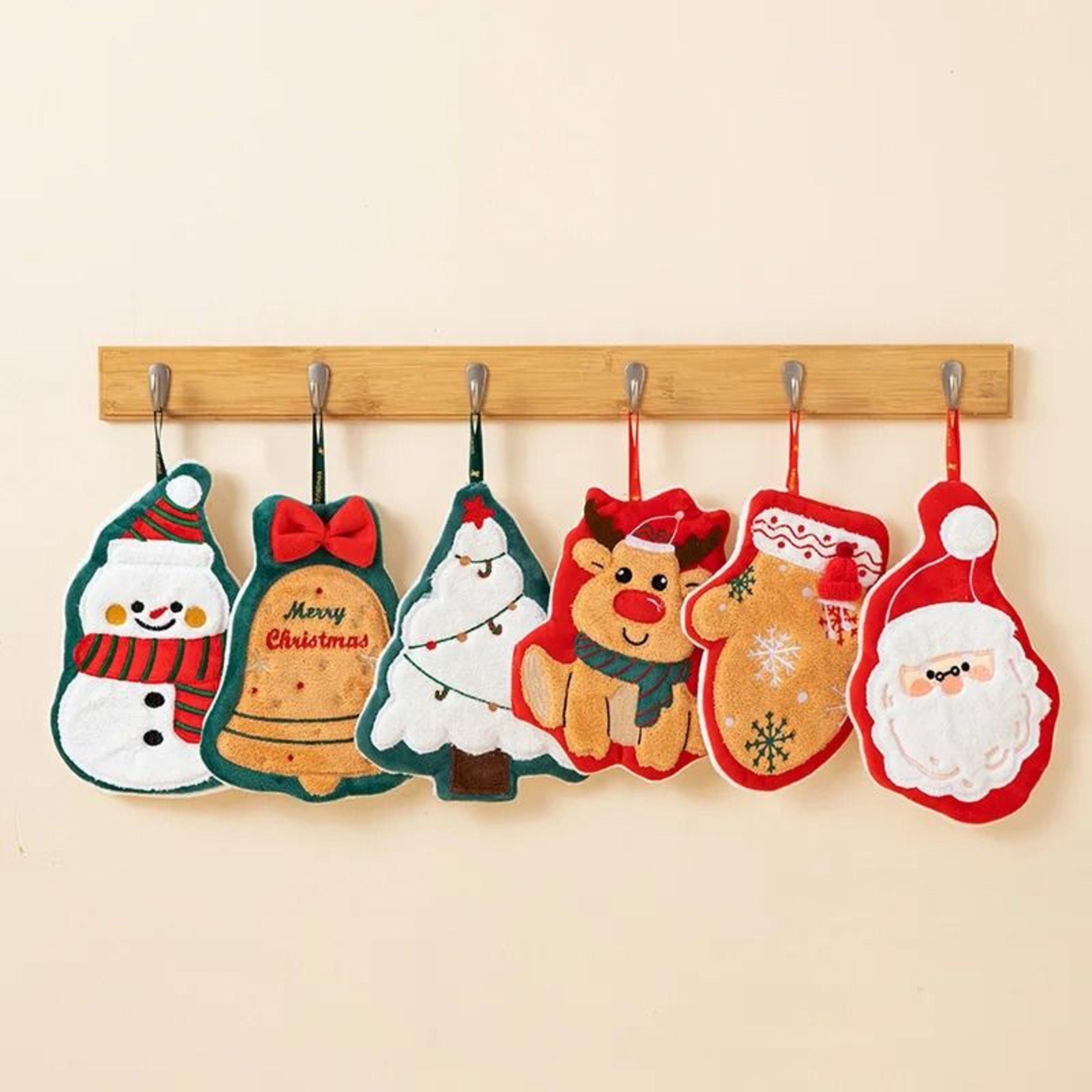Festive Cartoon Kids Christmas Bath Towel 0