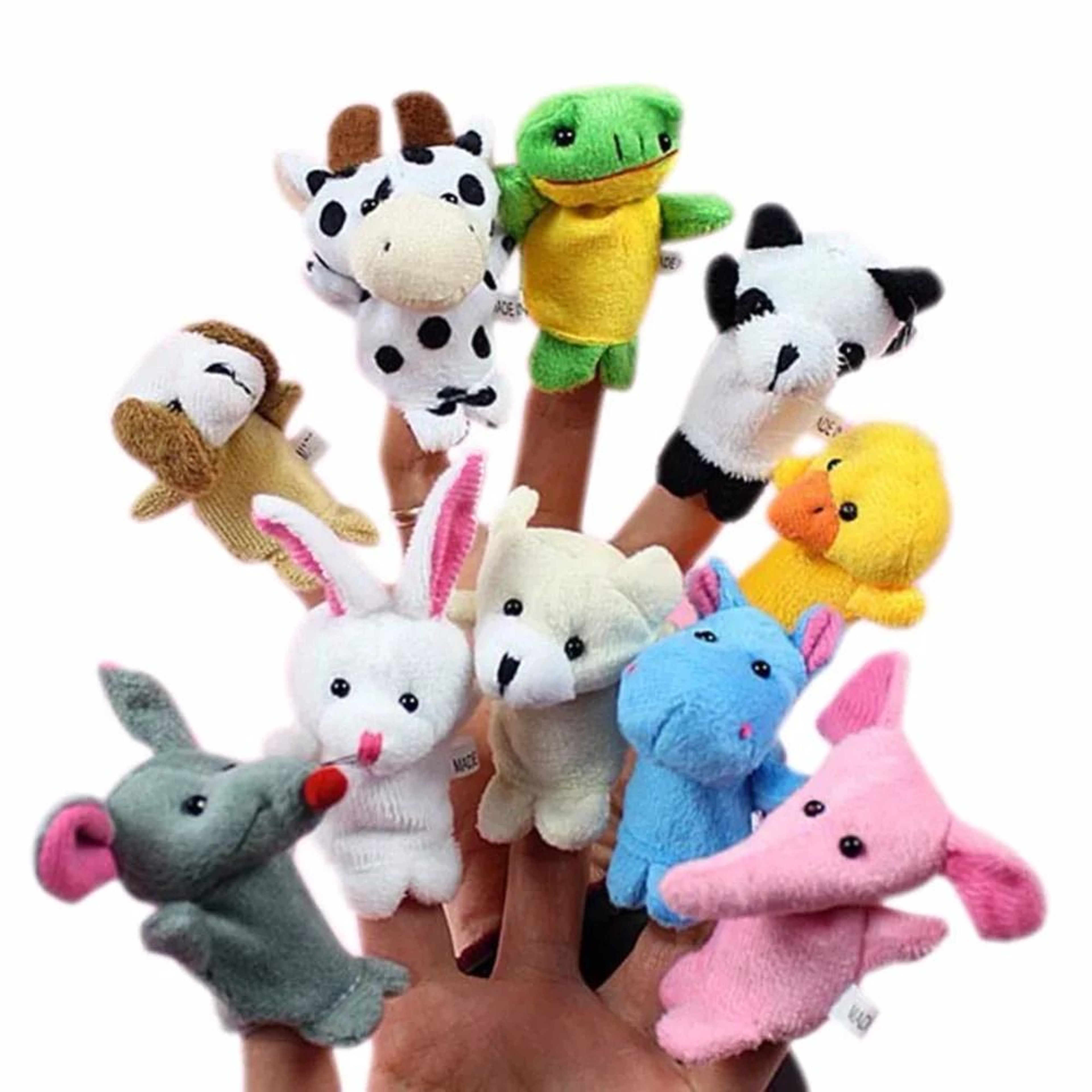 Plush Cartoon Finger Puppet Set 8