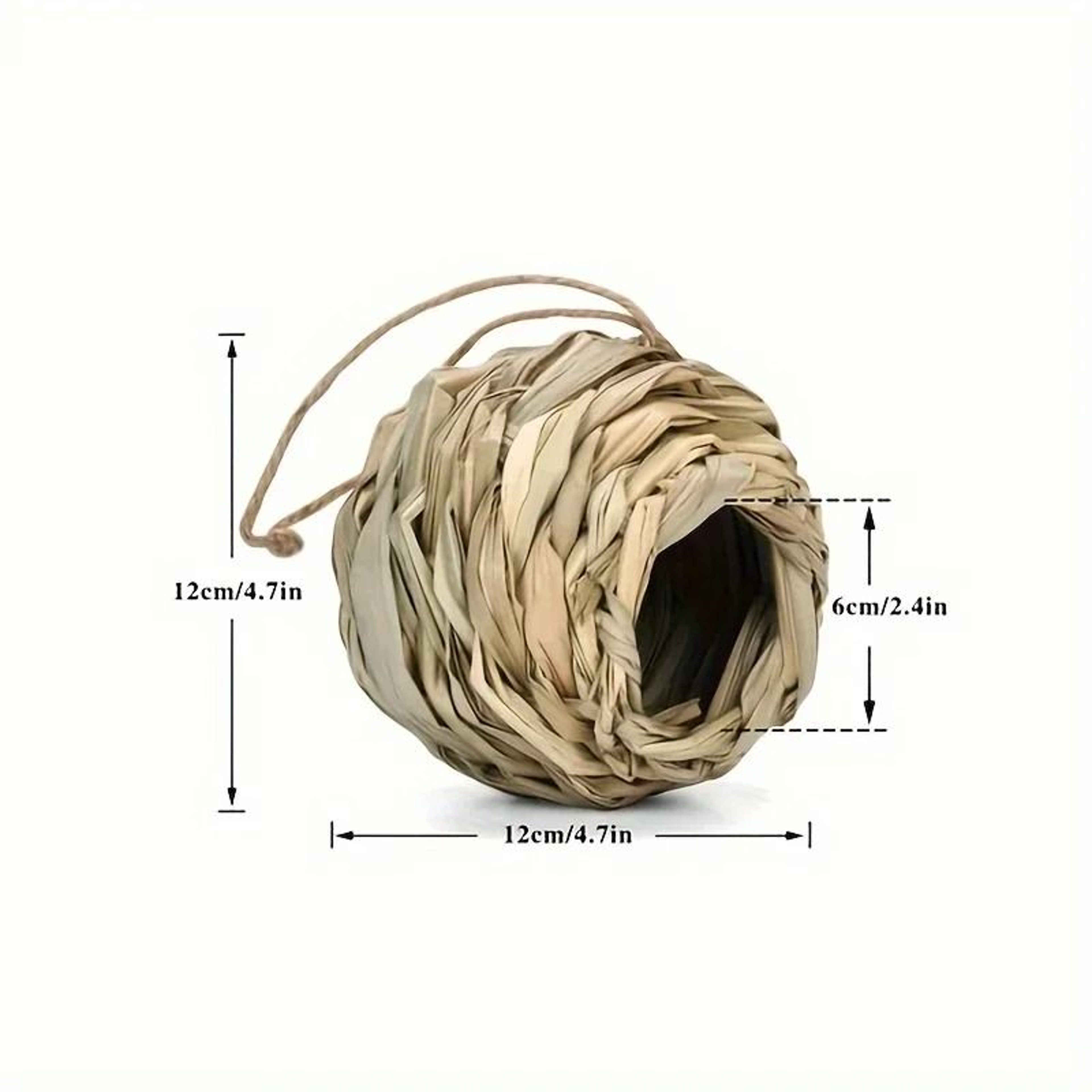 Natural Weaved Grass Avian Sanctuary Shield – view 7