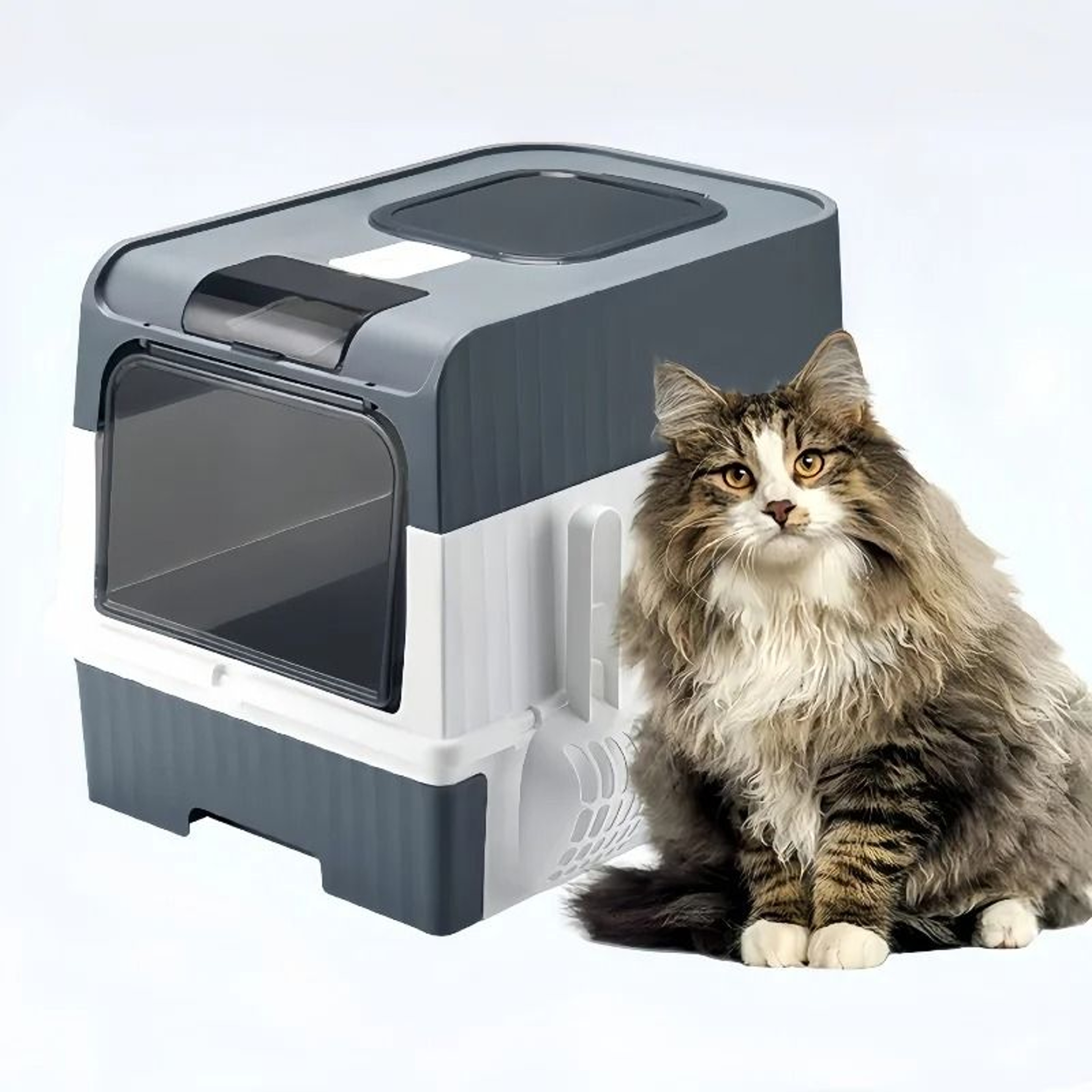 Fully Enclosed AntiSplash Cat Litter Box 0