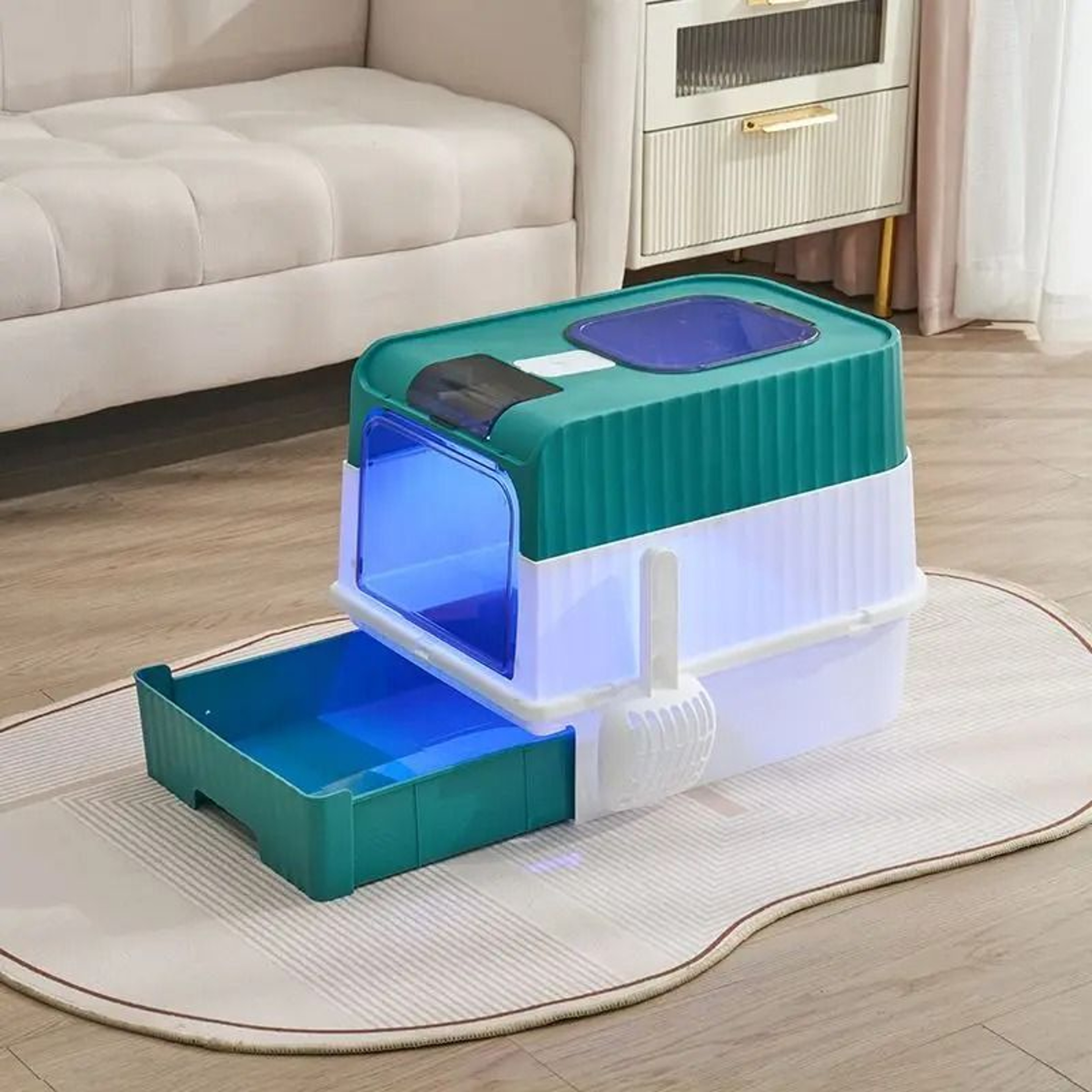 Fully Enclosed AntiSplash Cat Litter Box 8