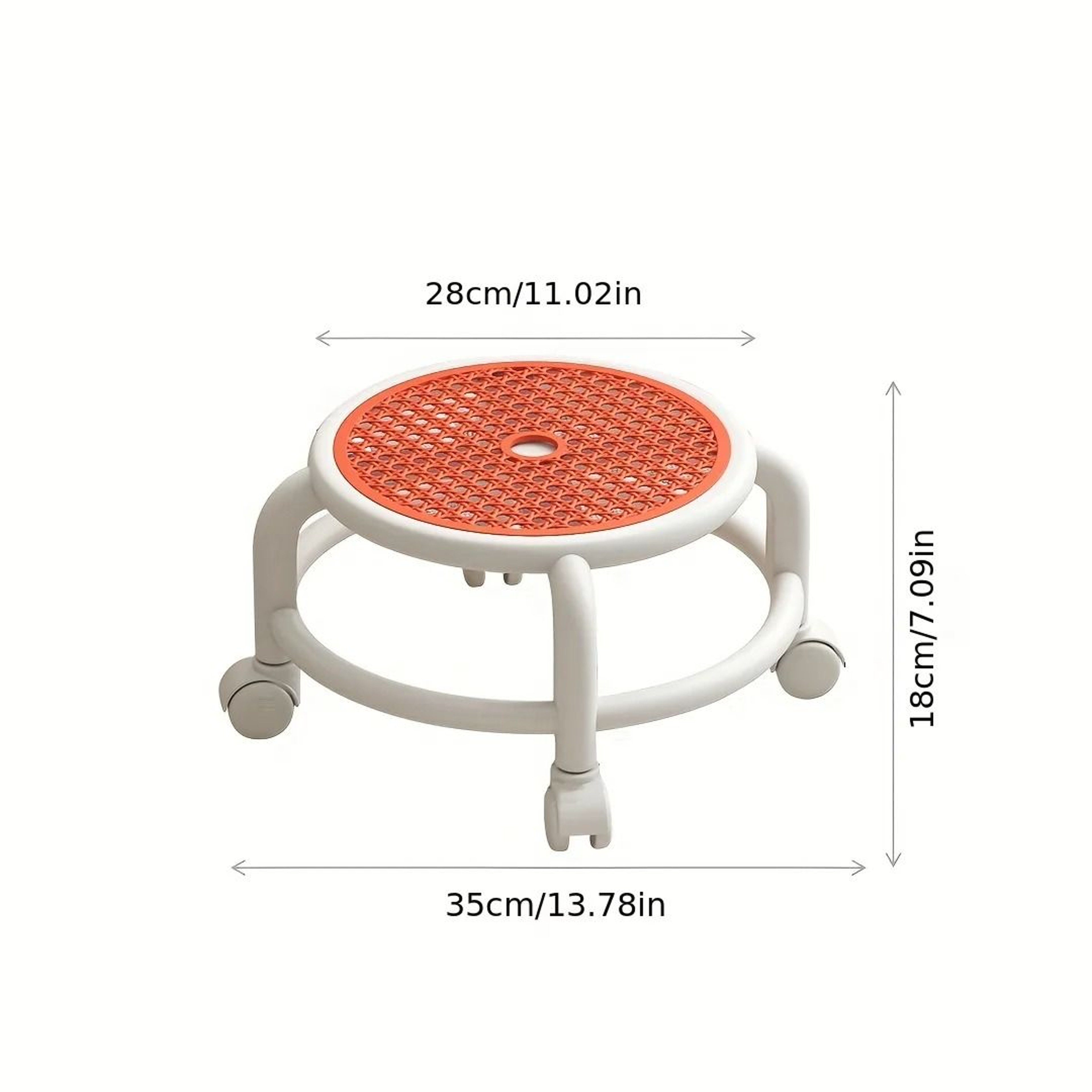 Silent Rotating Circular Rolling Stool – view 10