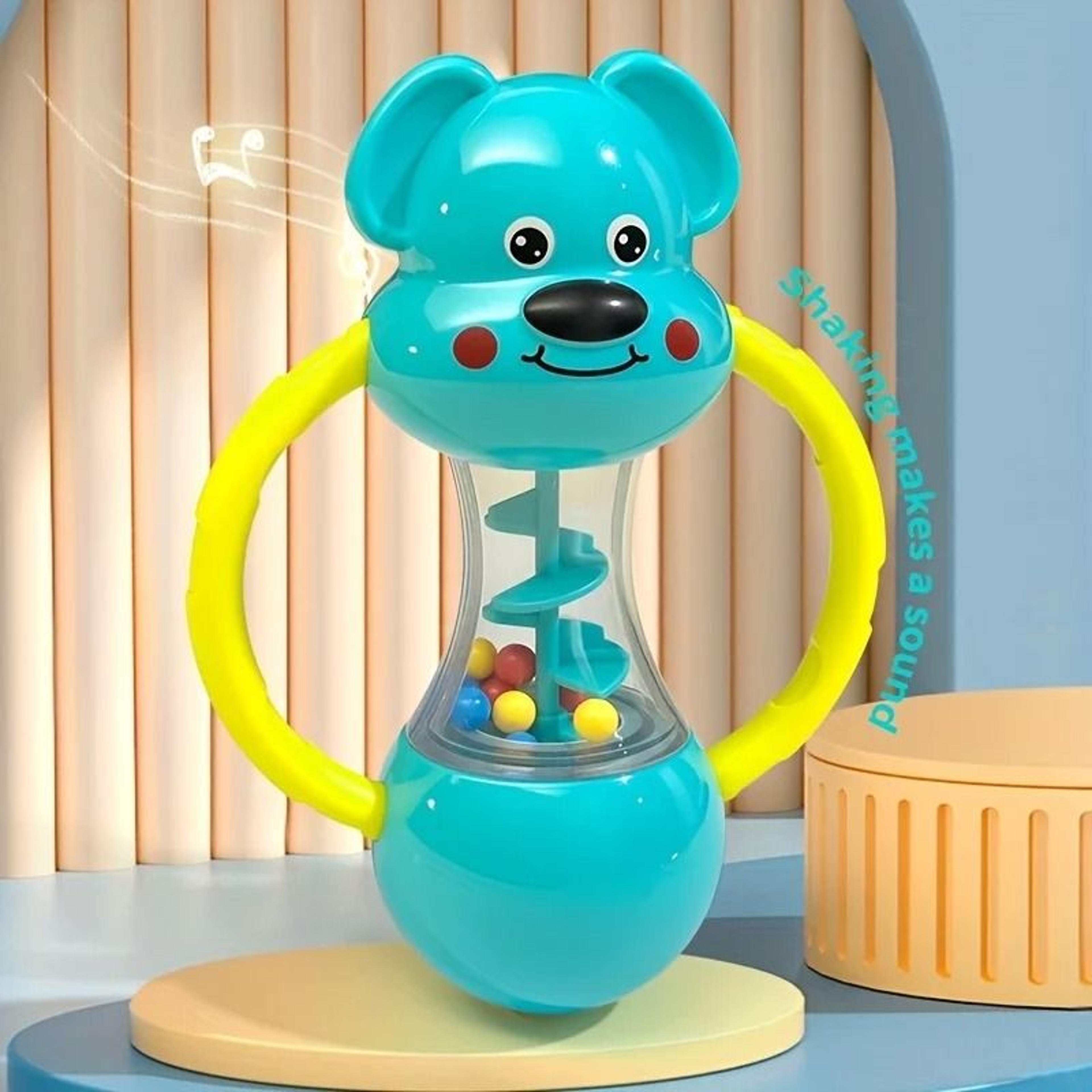 Cute Blue Puppy Hand Cranked Shaking Bell 6