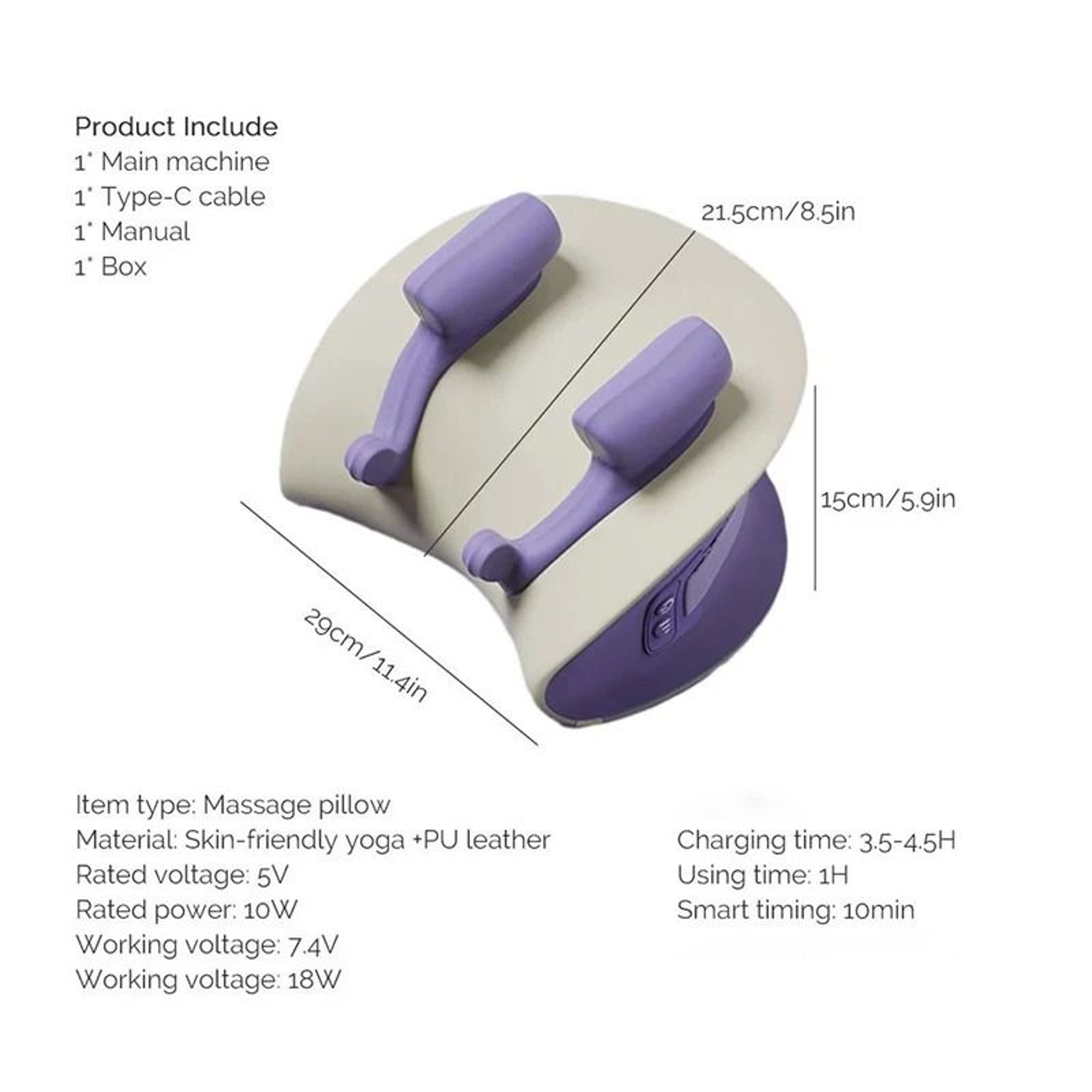 6D Ergonomic Kneading Cervical Therapy Pillow – view 8