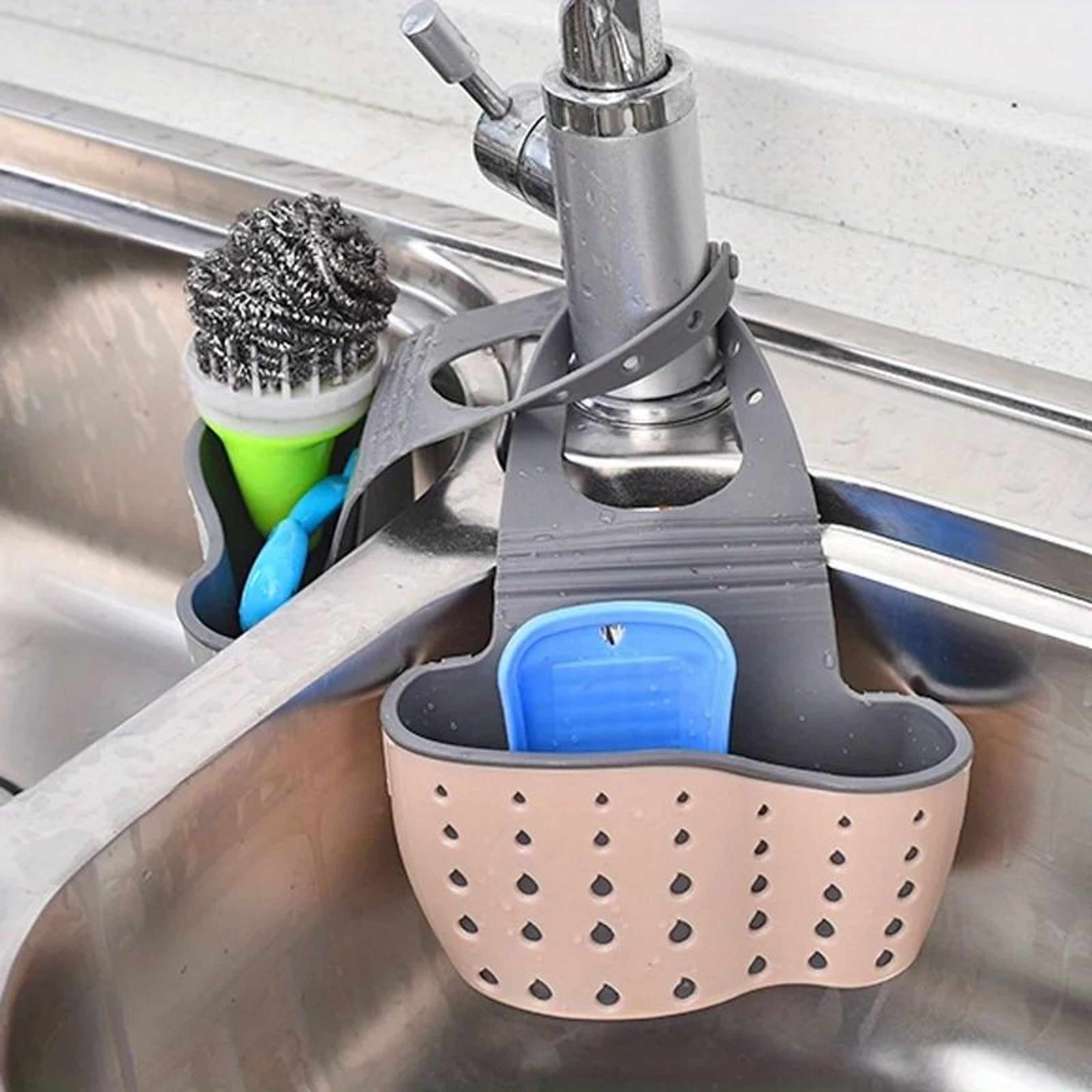Universal Double Pocket Flexible Sink Caddy 6