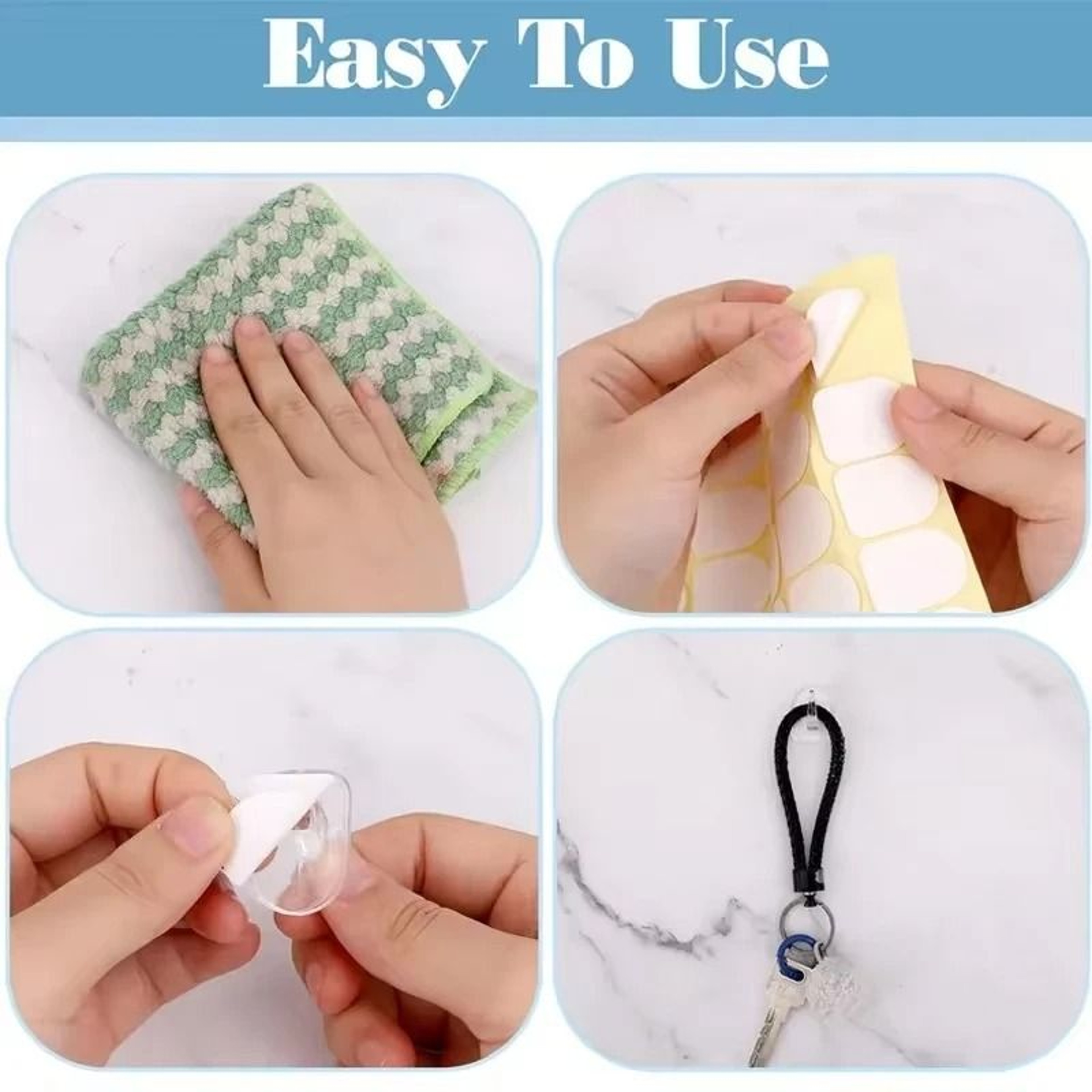 Heavy Duty Transparent Universal Adhesive Hooks 4