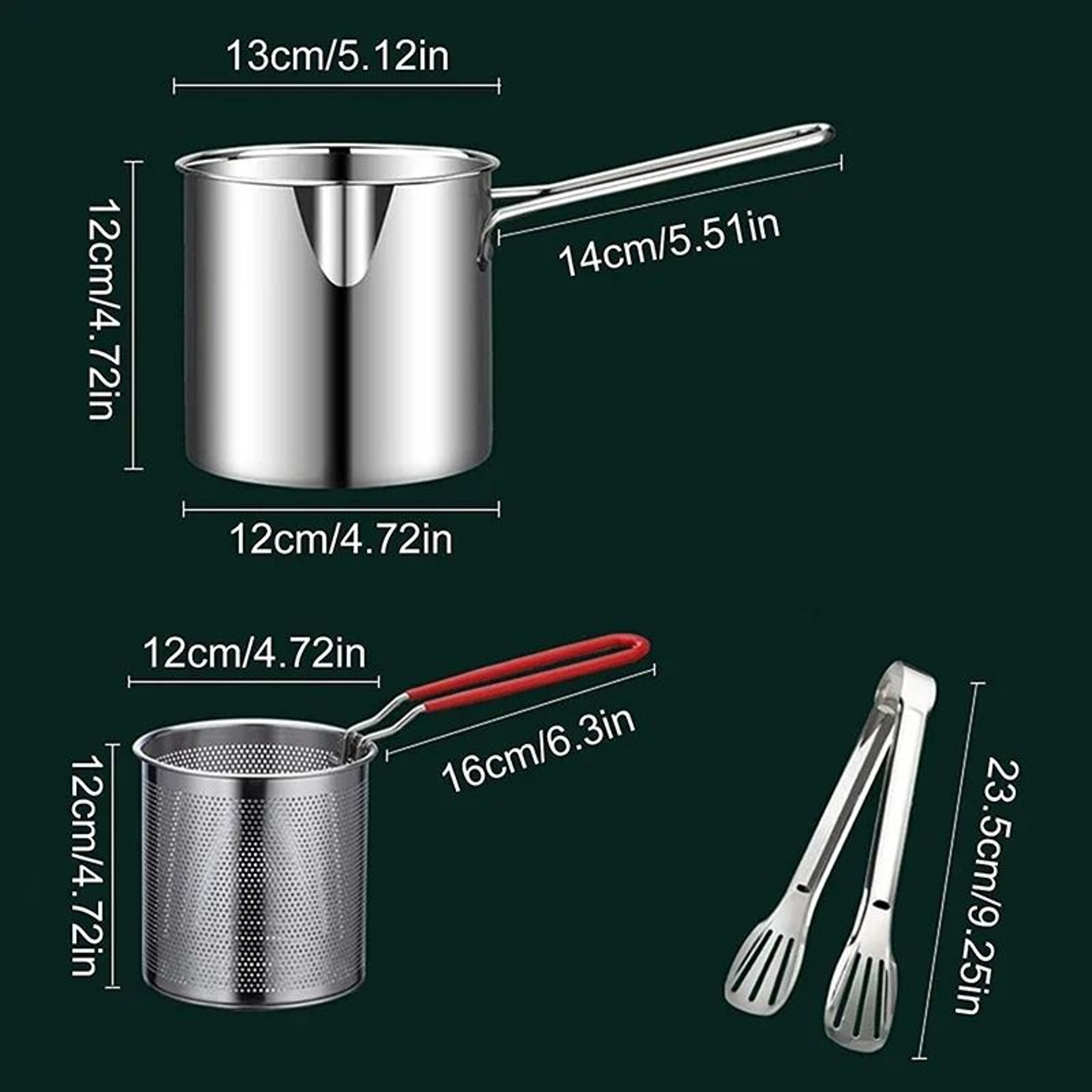 Japanese Style Deep Frying Pot with Integrated Drain Rack – view 9