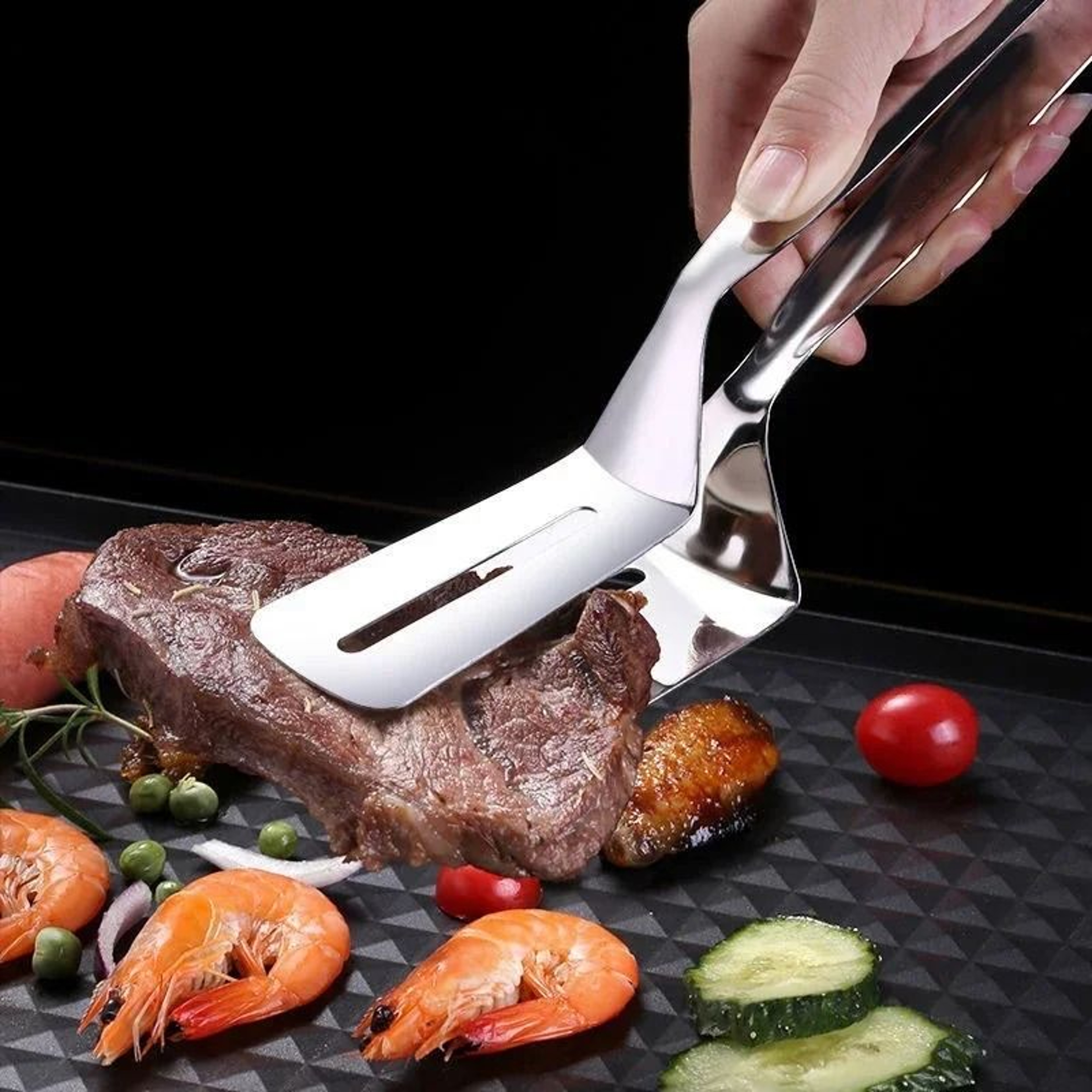 High Precision Stainless Steel Multi Purpose Food Tongs 2