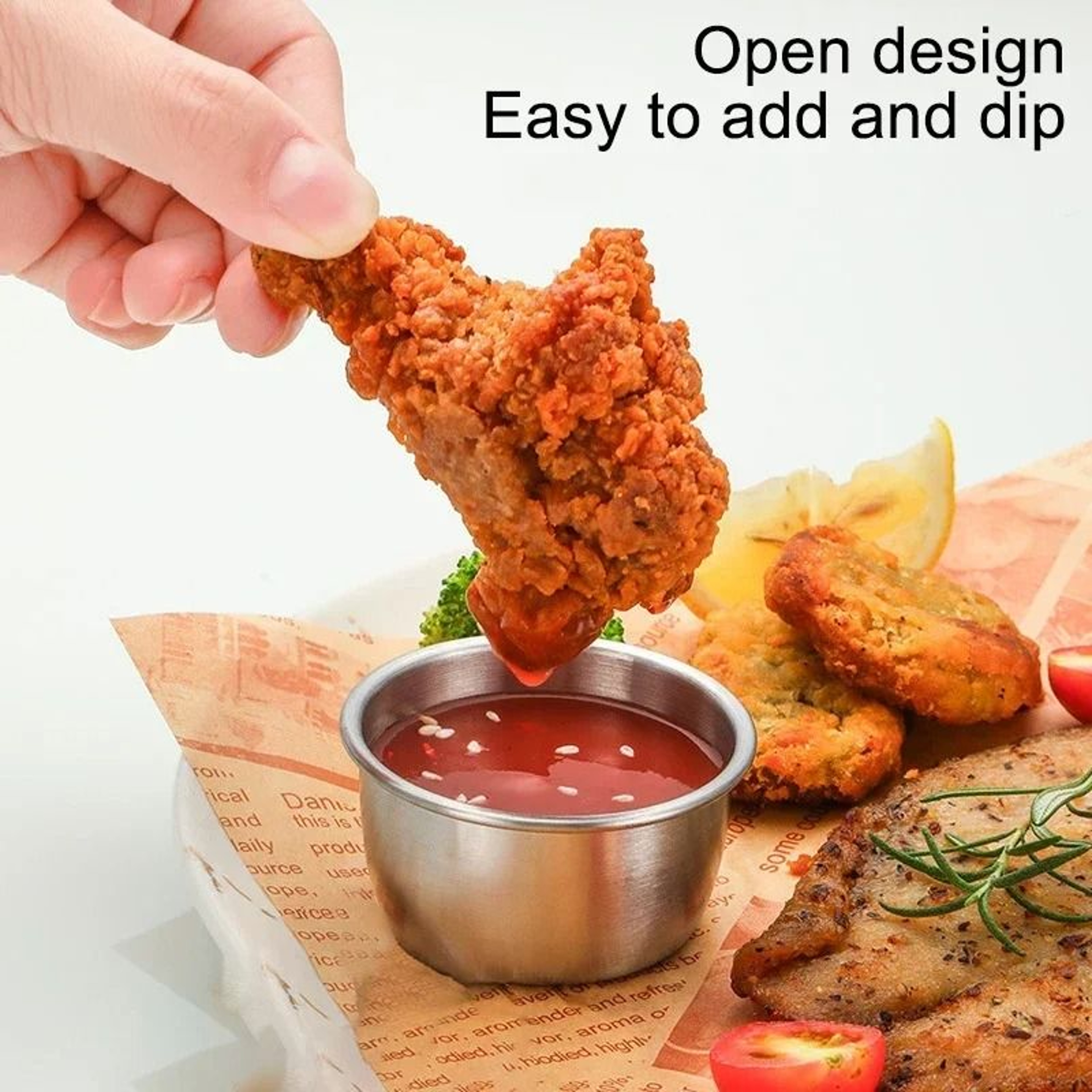 Premium 304 Stainless Steel Mini Dipping And Seasoning Cups 4