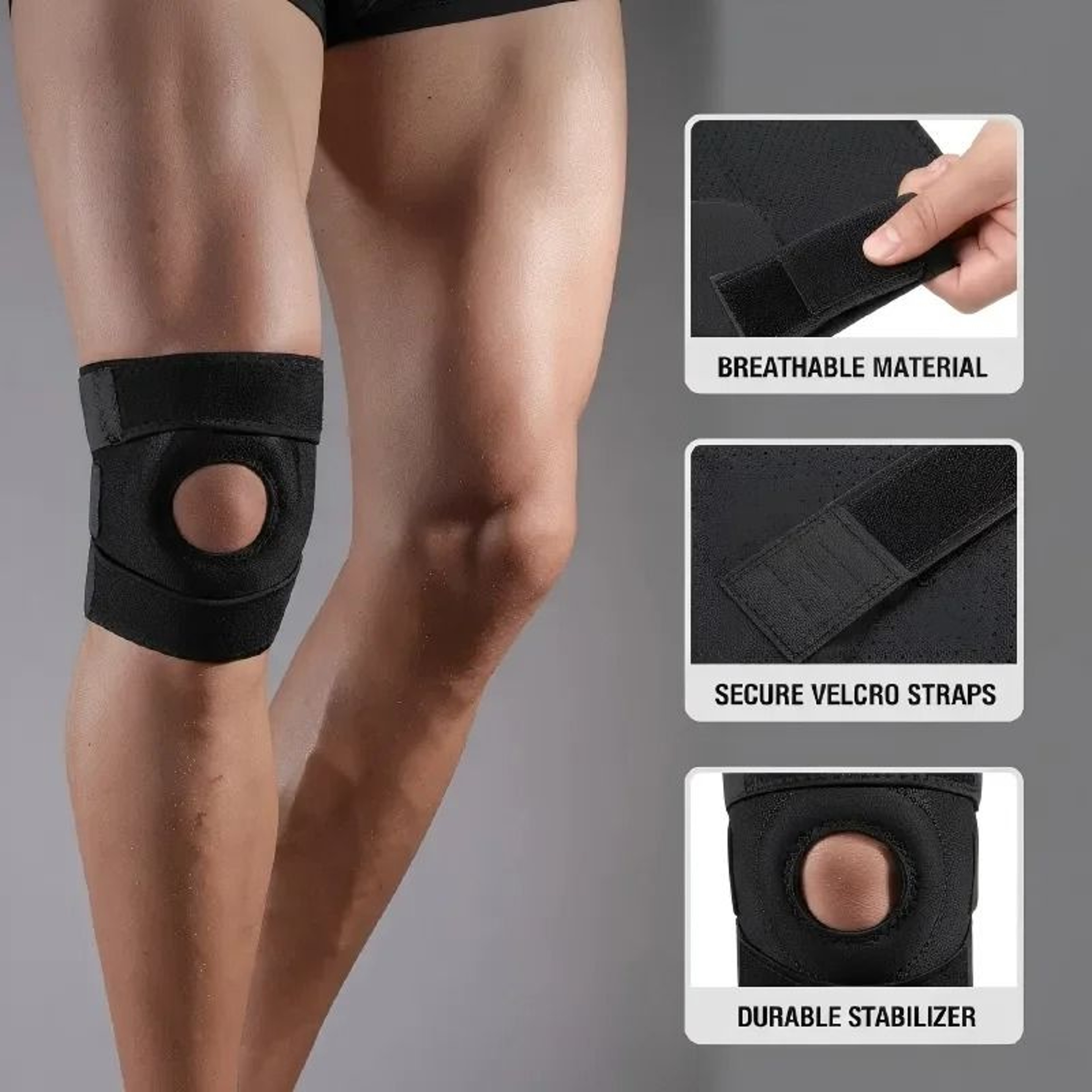 Precision Dual Strap Open Patella Stabilizing Wrap 2