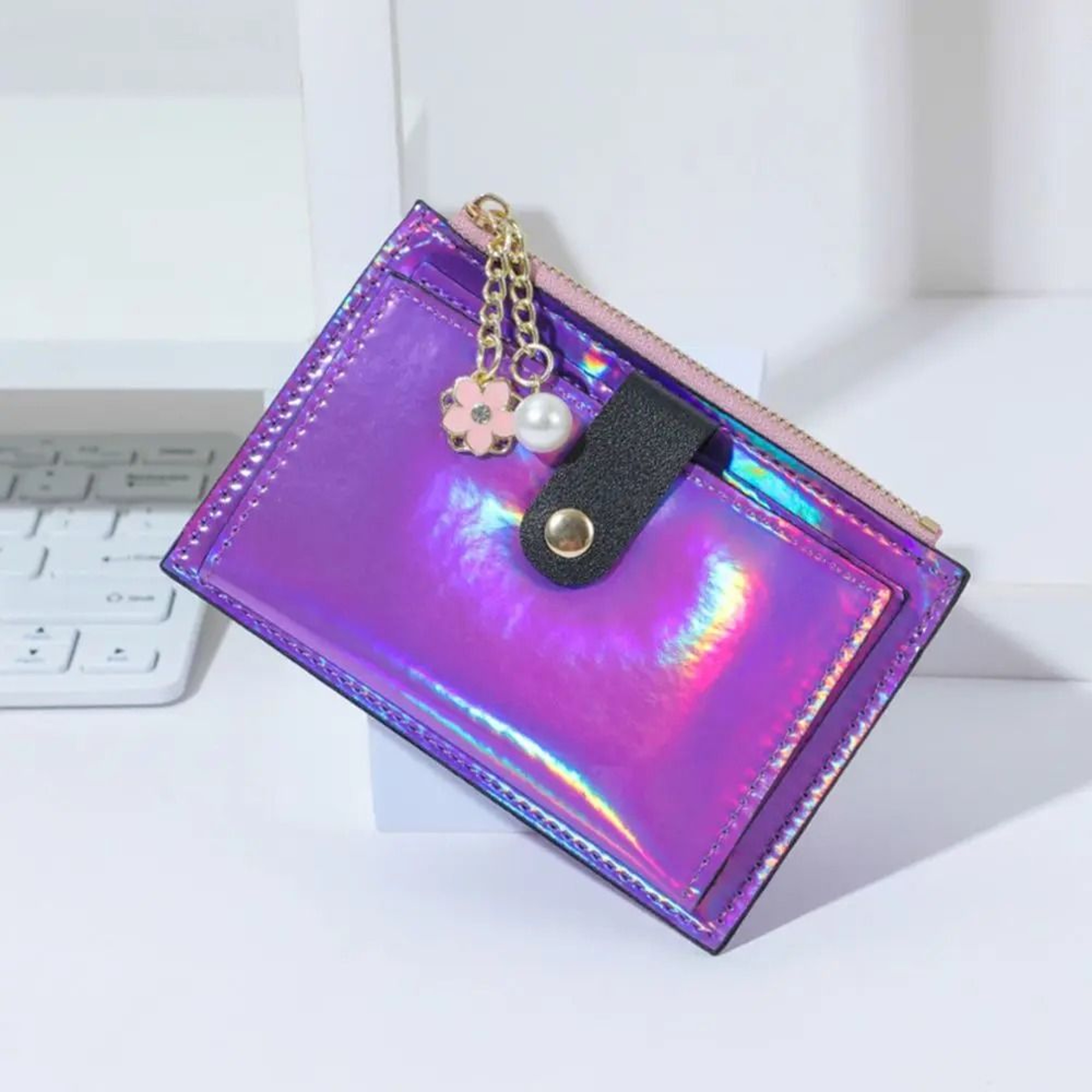 Holographic Laser Mini Wallet And Card Holder 8