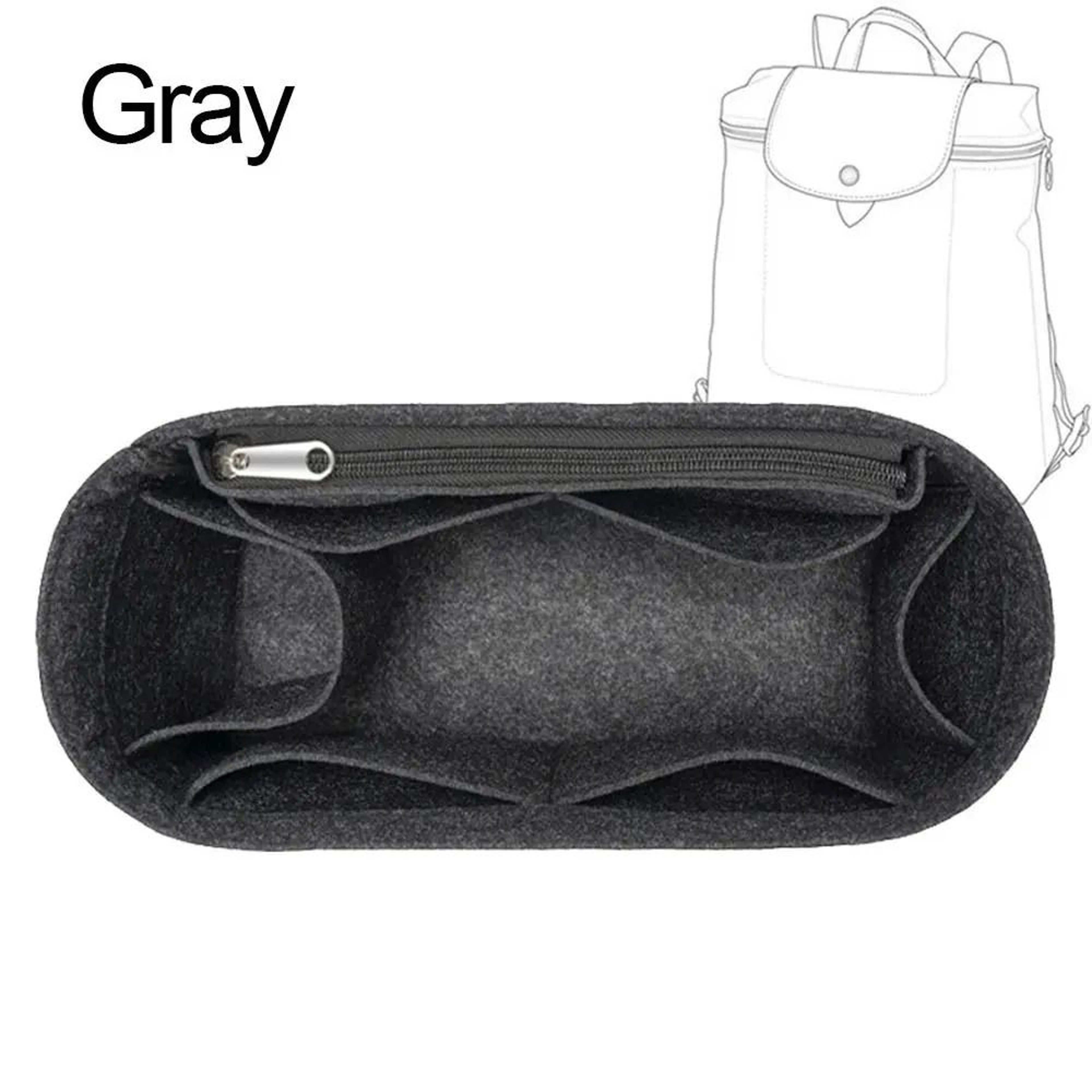 Felt Backpack Organizer Insert Liner 8