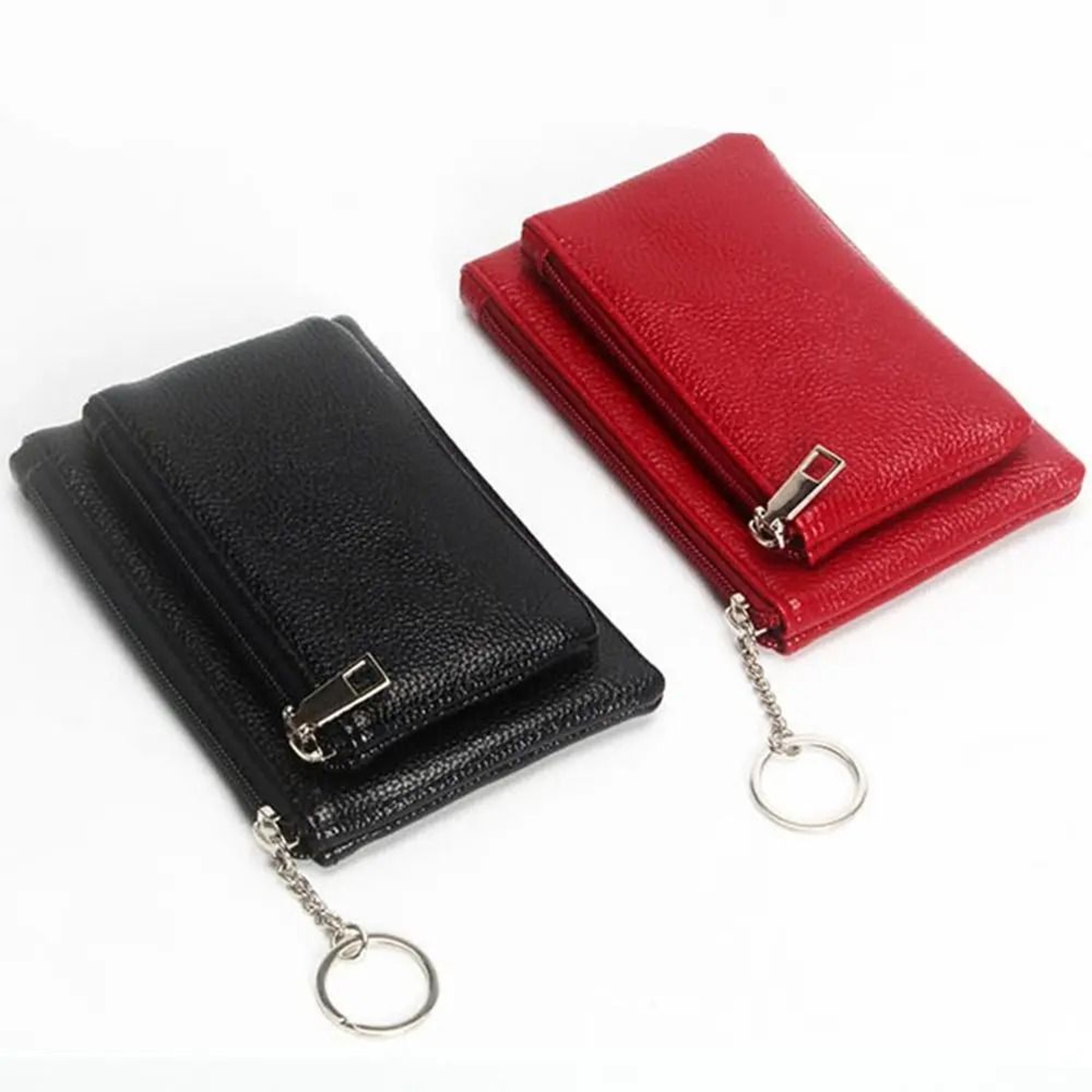 Elegant Lychee Pattern Slim Zipper Wallet 1