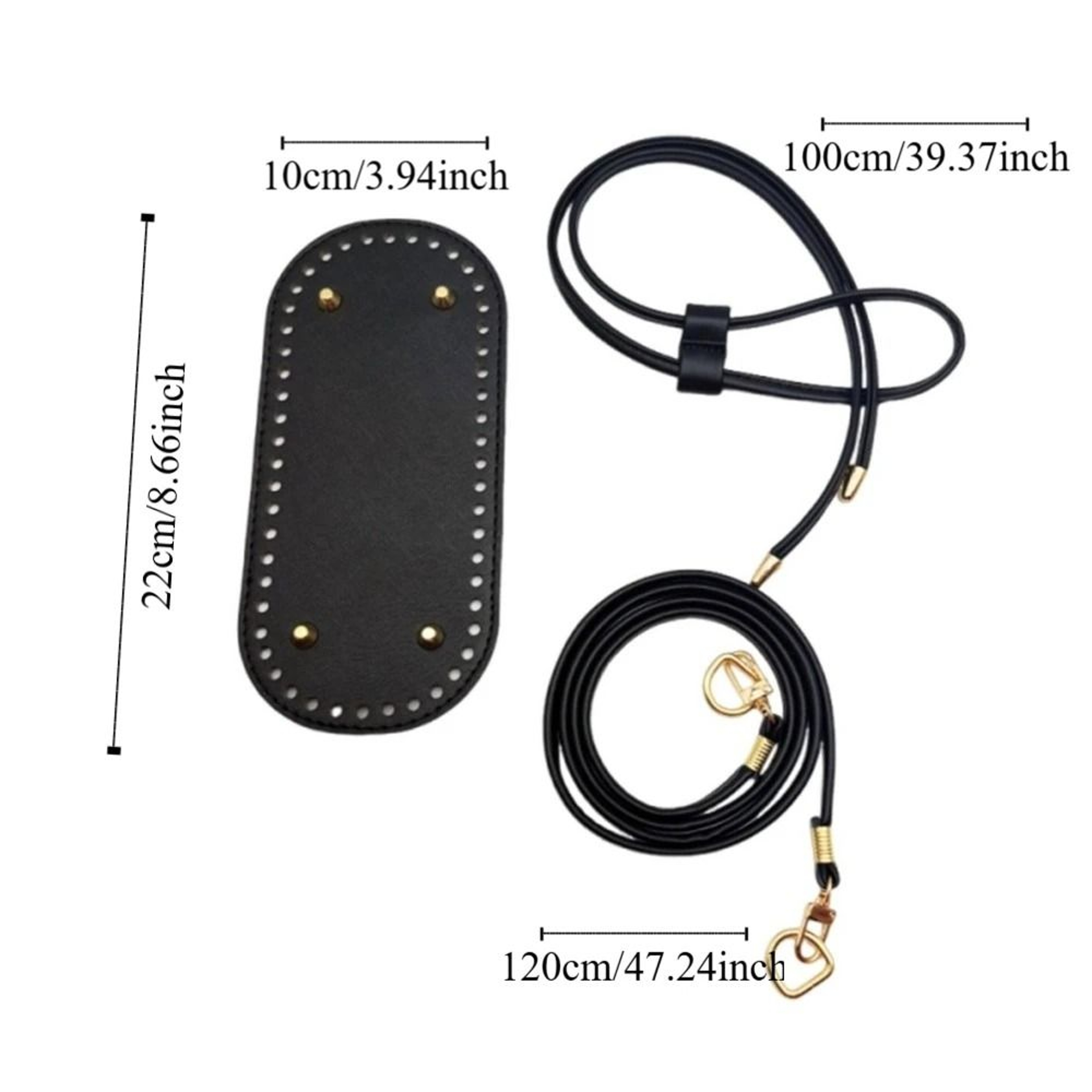 DIY Round PU Leather Crochet Bag Set 9
