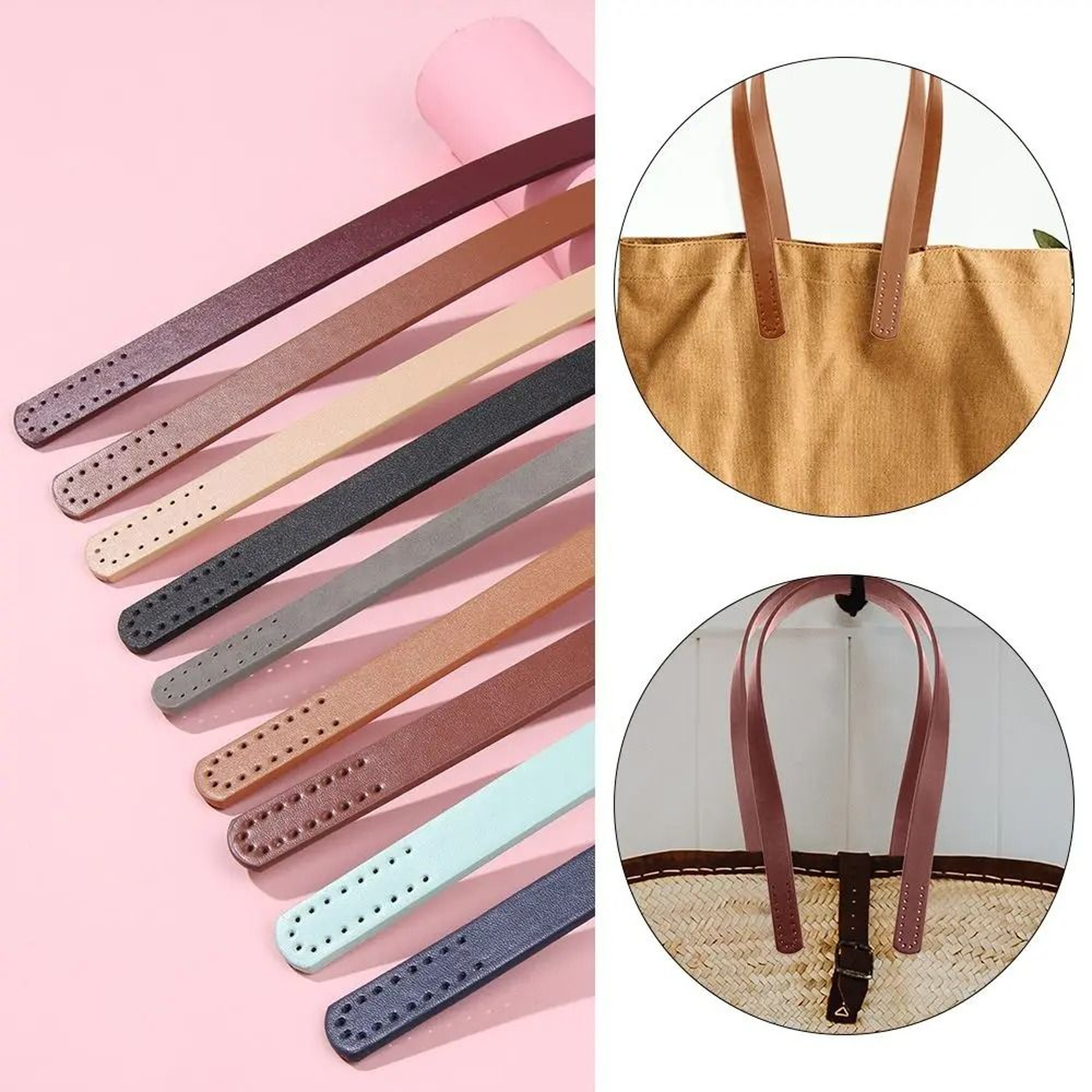 Detachable PU Leather DIY Replacement Handle 3