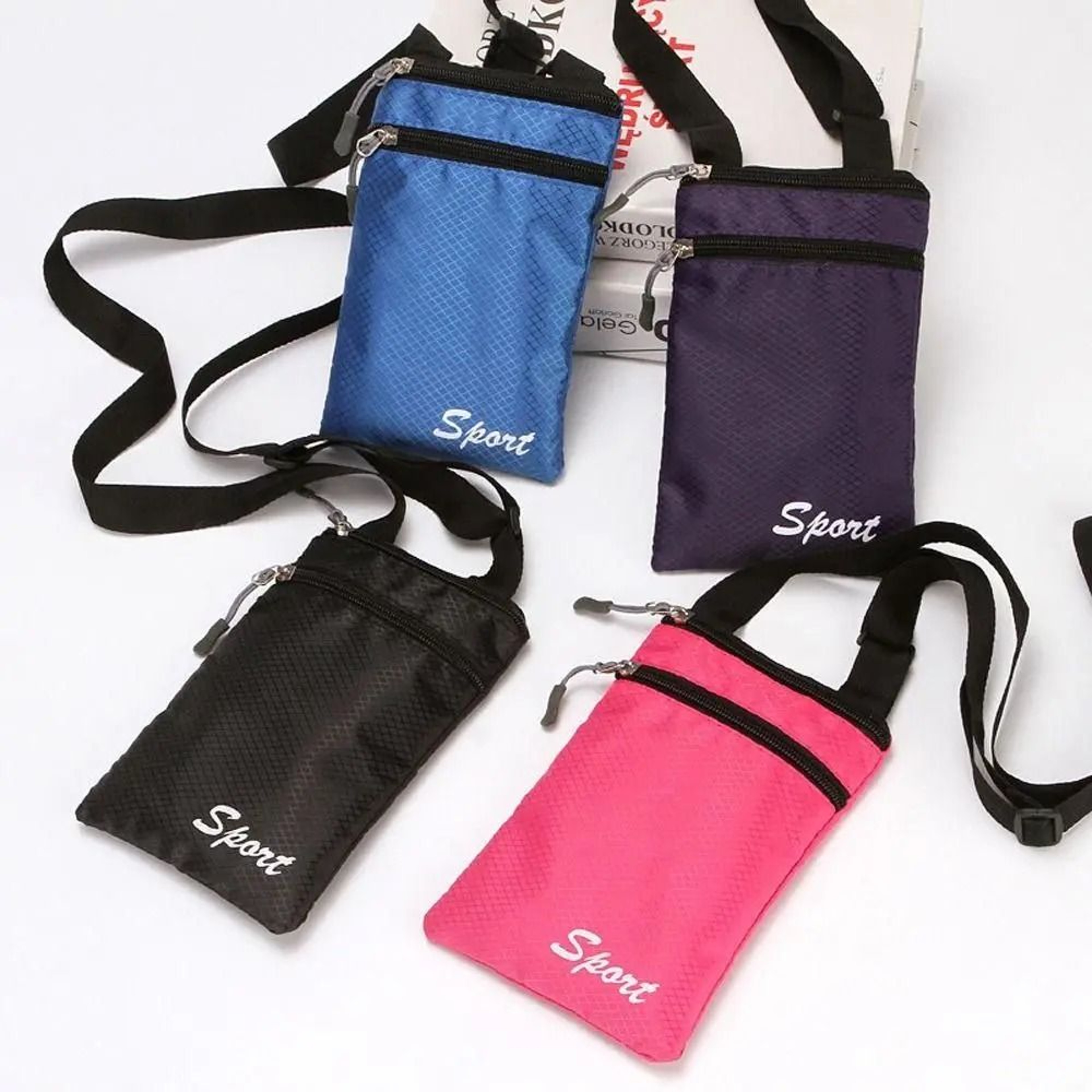 Simple Square Solid Color Crossbody Phone Bag 0