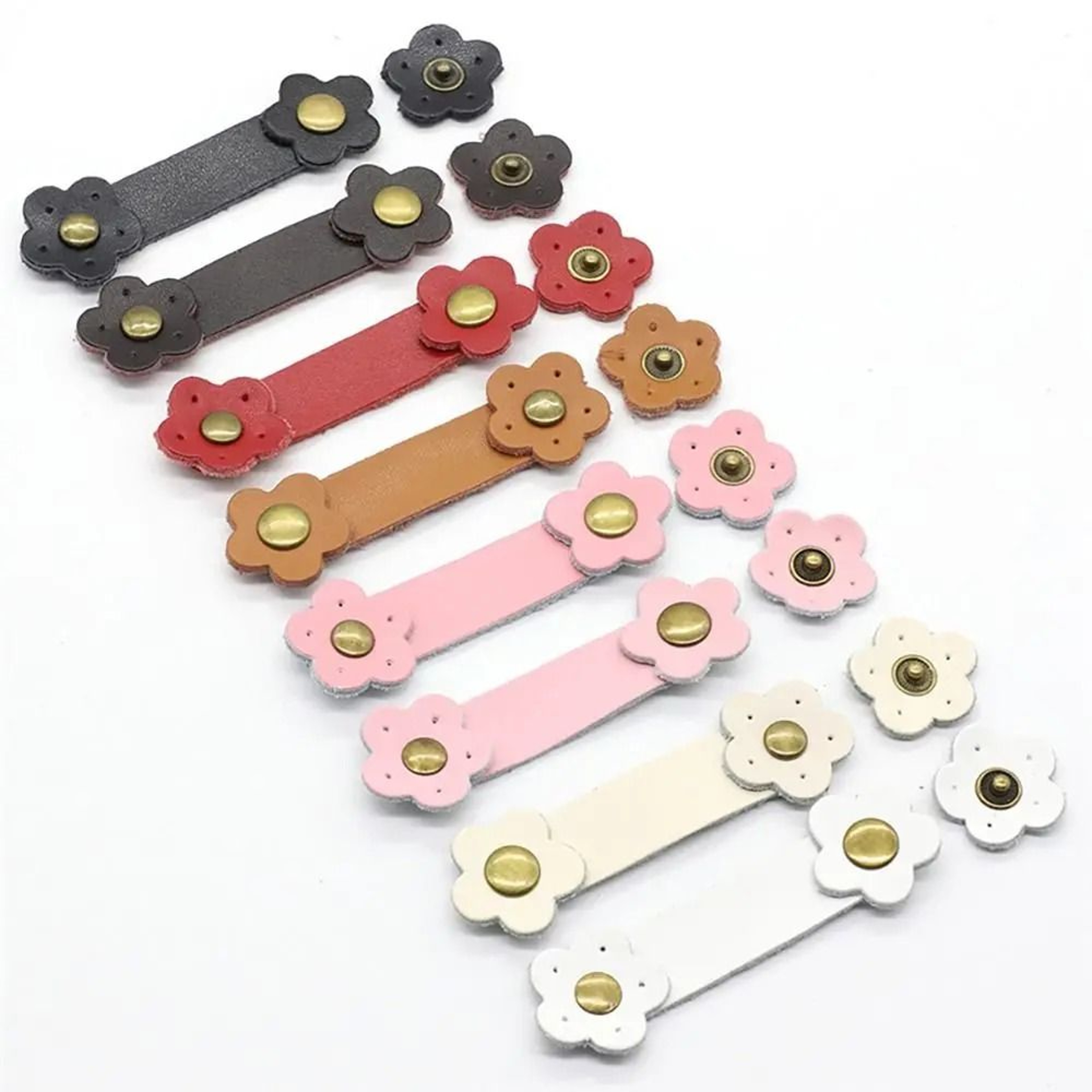 Multi Colour Vintage Sew On Leather Bag Buckles 1