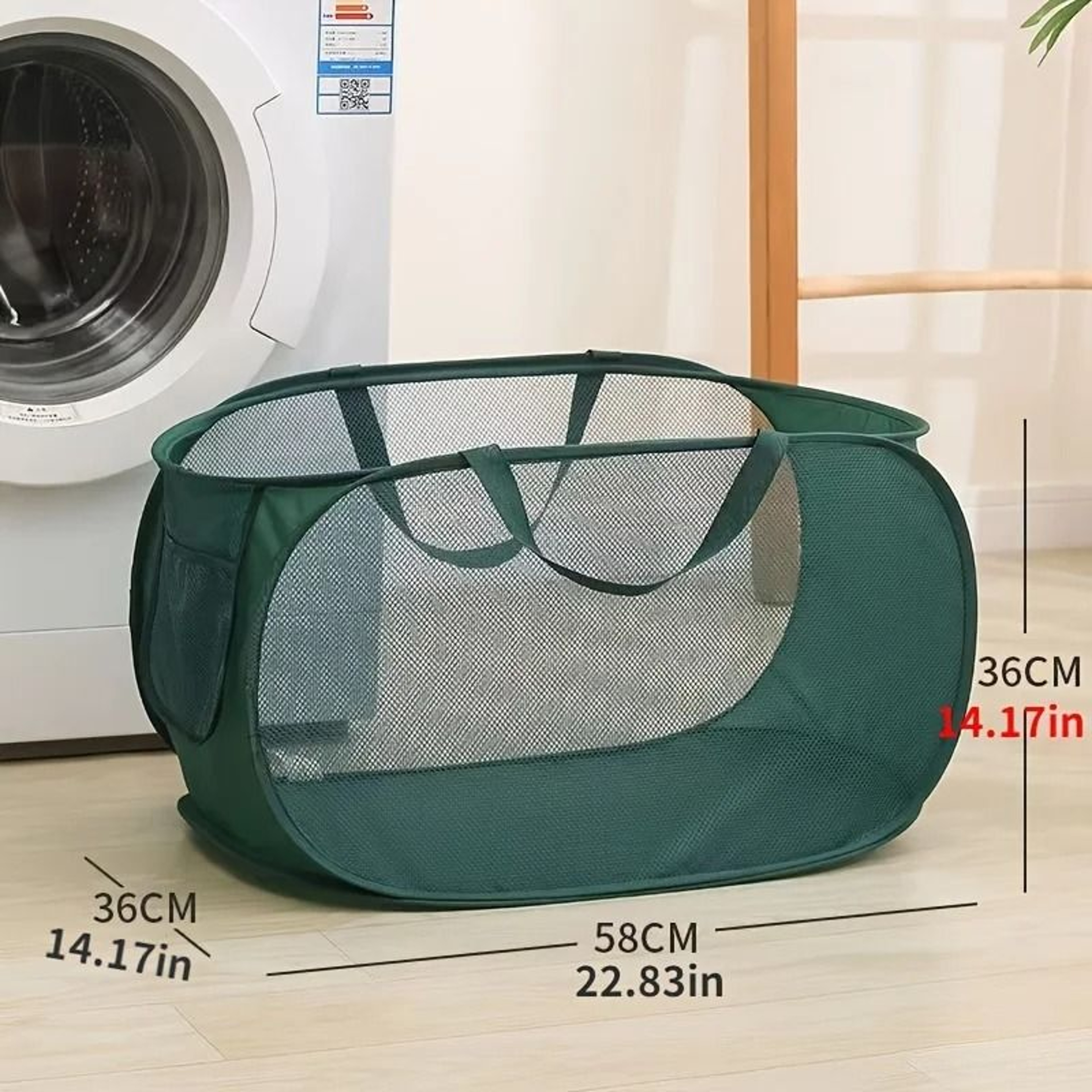Breathable Mesh Folding Laundry Basket – view 10