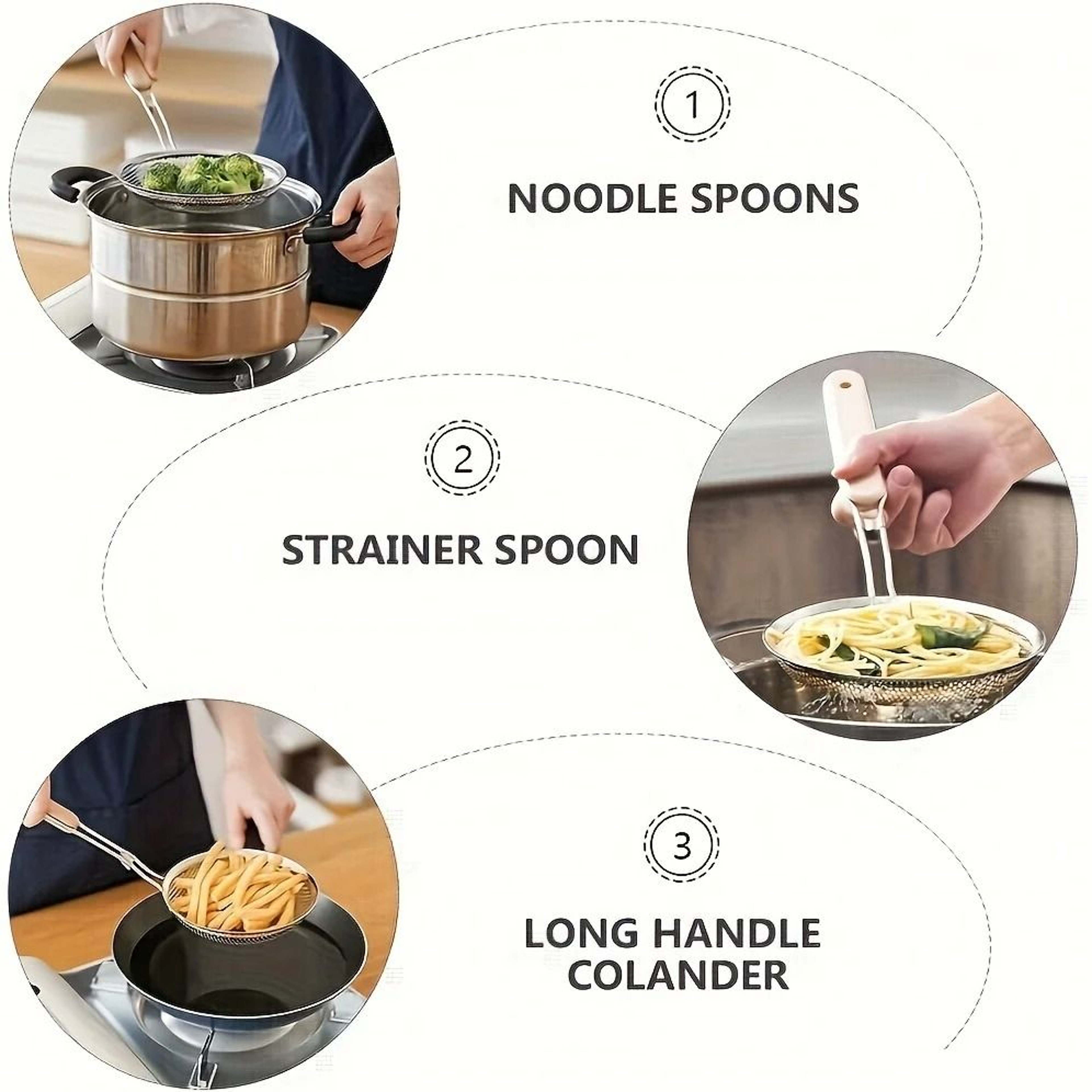 Thickened Stainless Steel Skimmer And Strainer Spoon 6