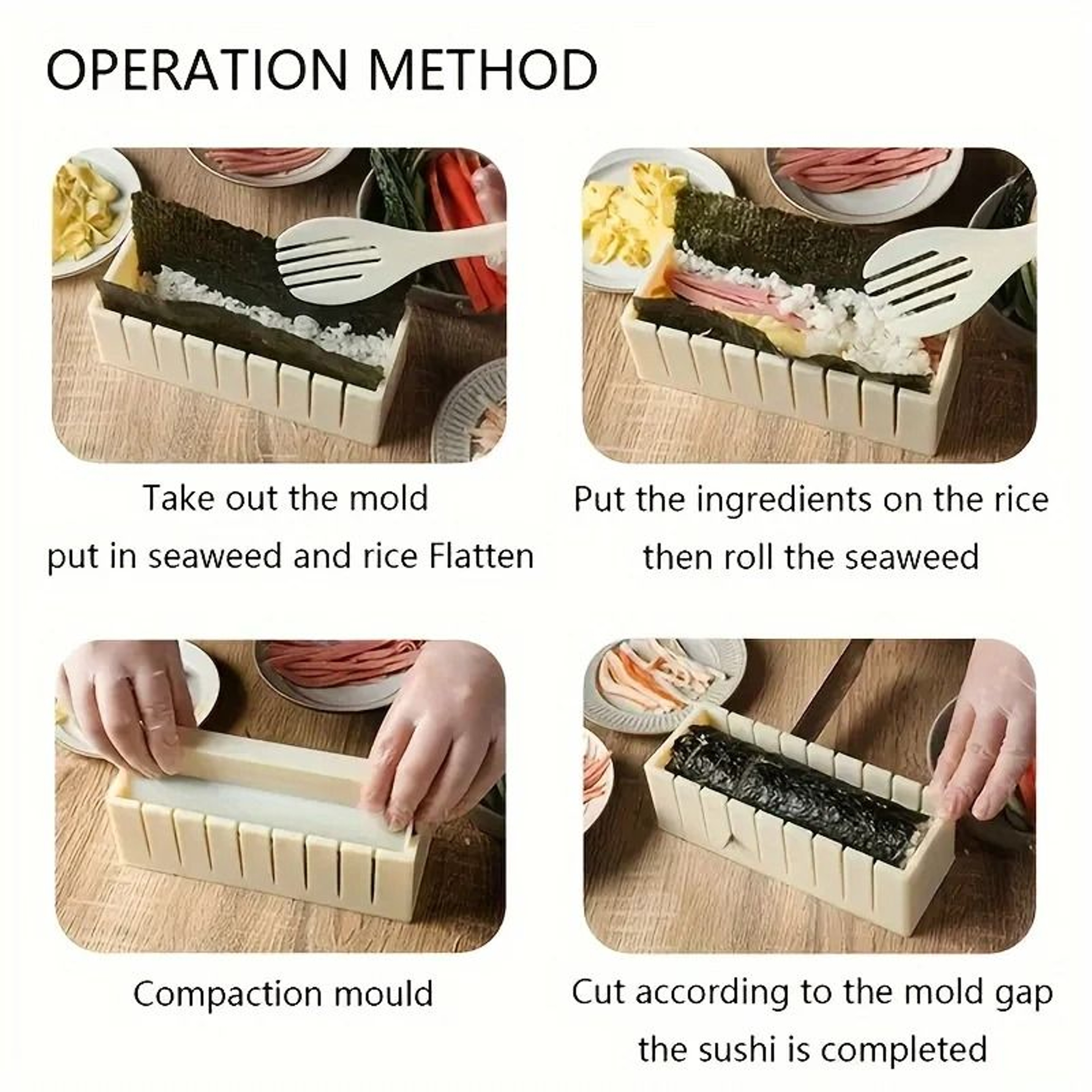 3 Piece DIY Sushi And Cake Roll Maker Set 3