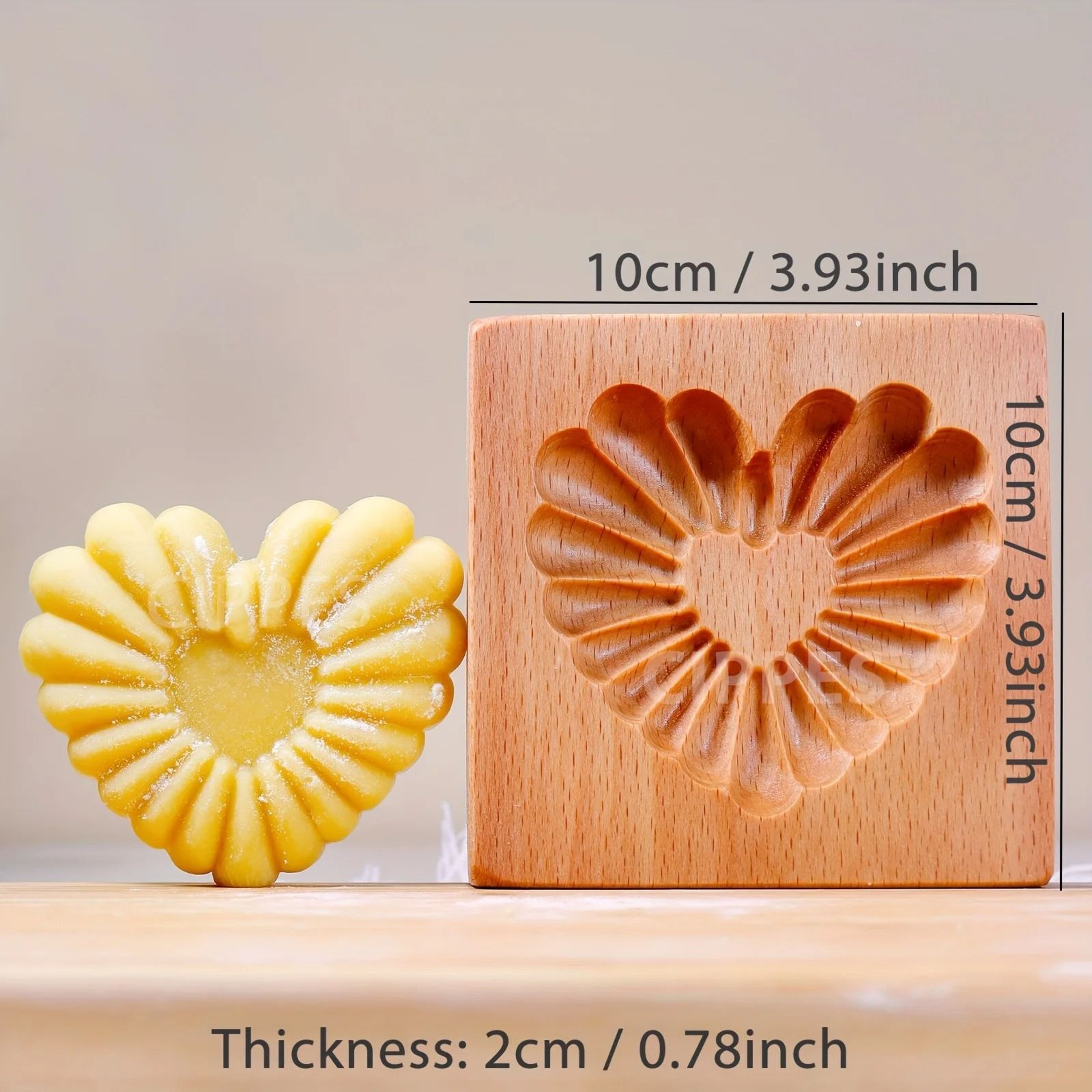 Embossed Wooden Cookie And Fondant Cutter 6