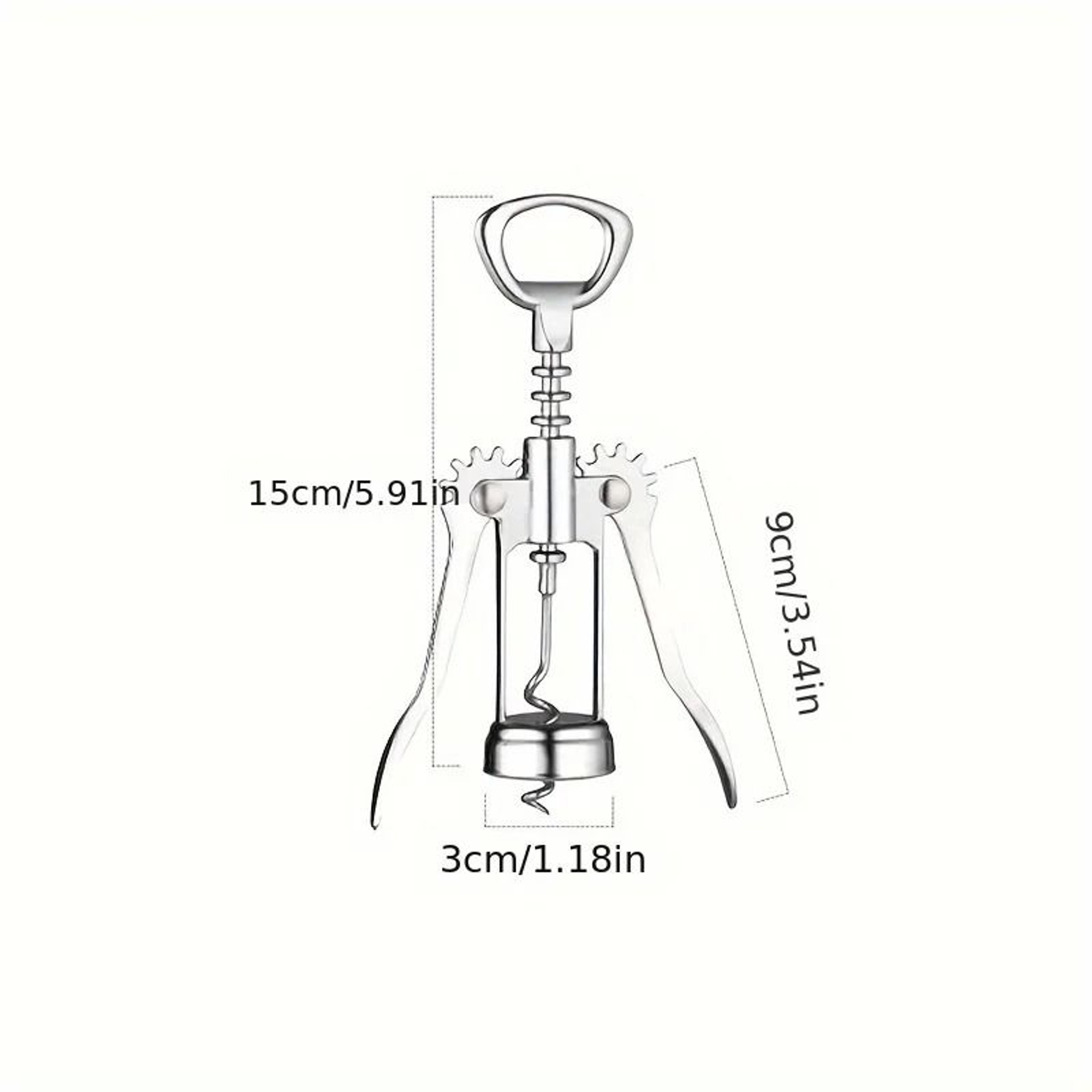 Stainless Steel Wing Style Wine Opener – view 7