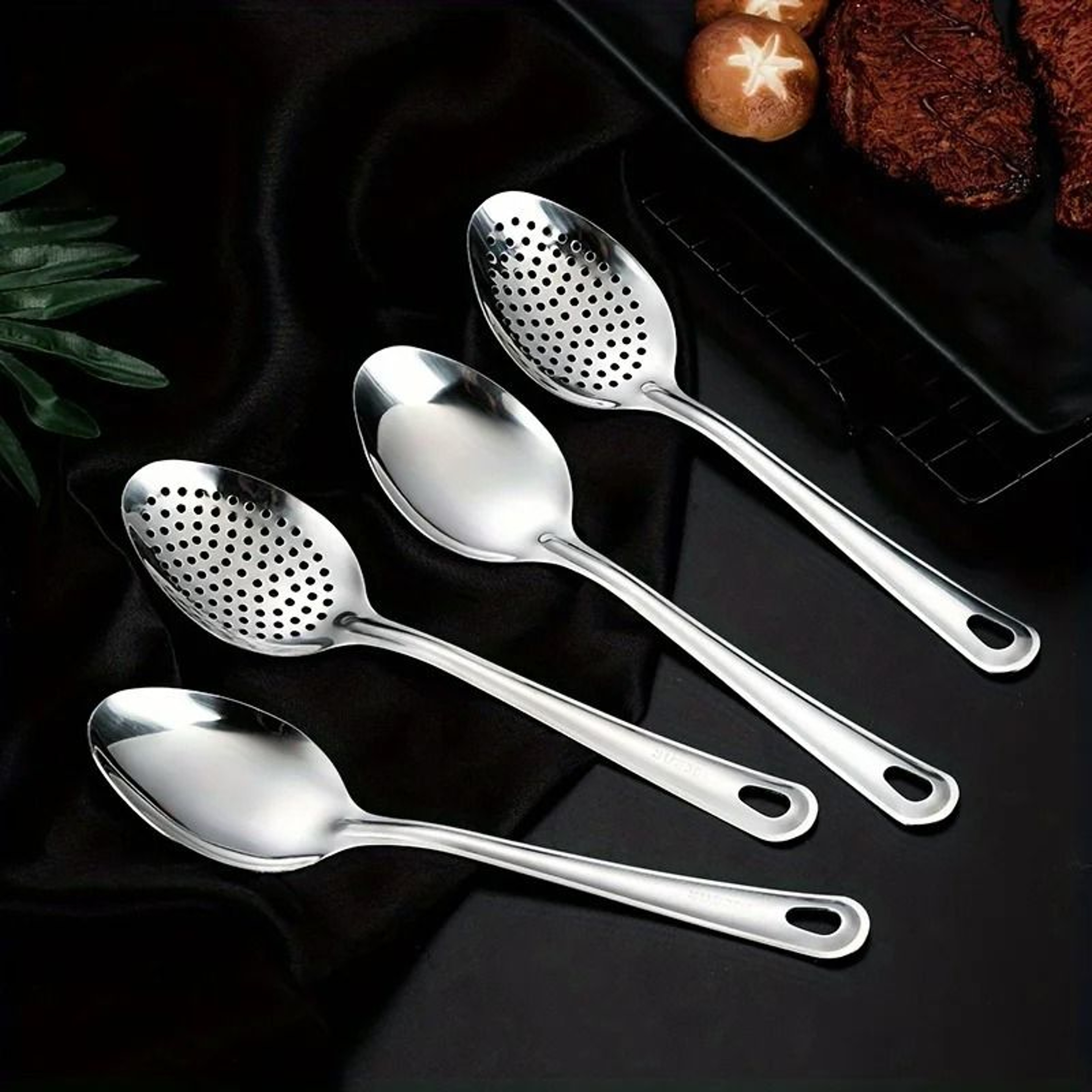 Stainless Steel Kitchen Colander And Skimmer Spoon 2