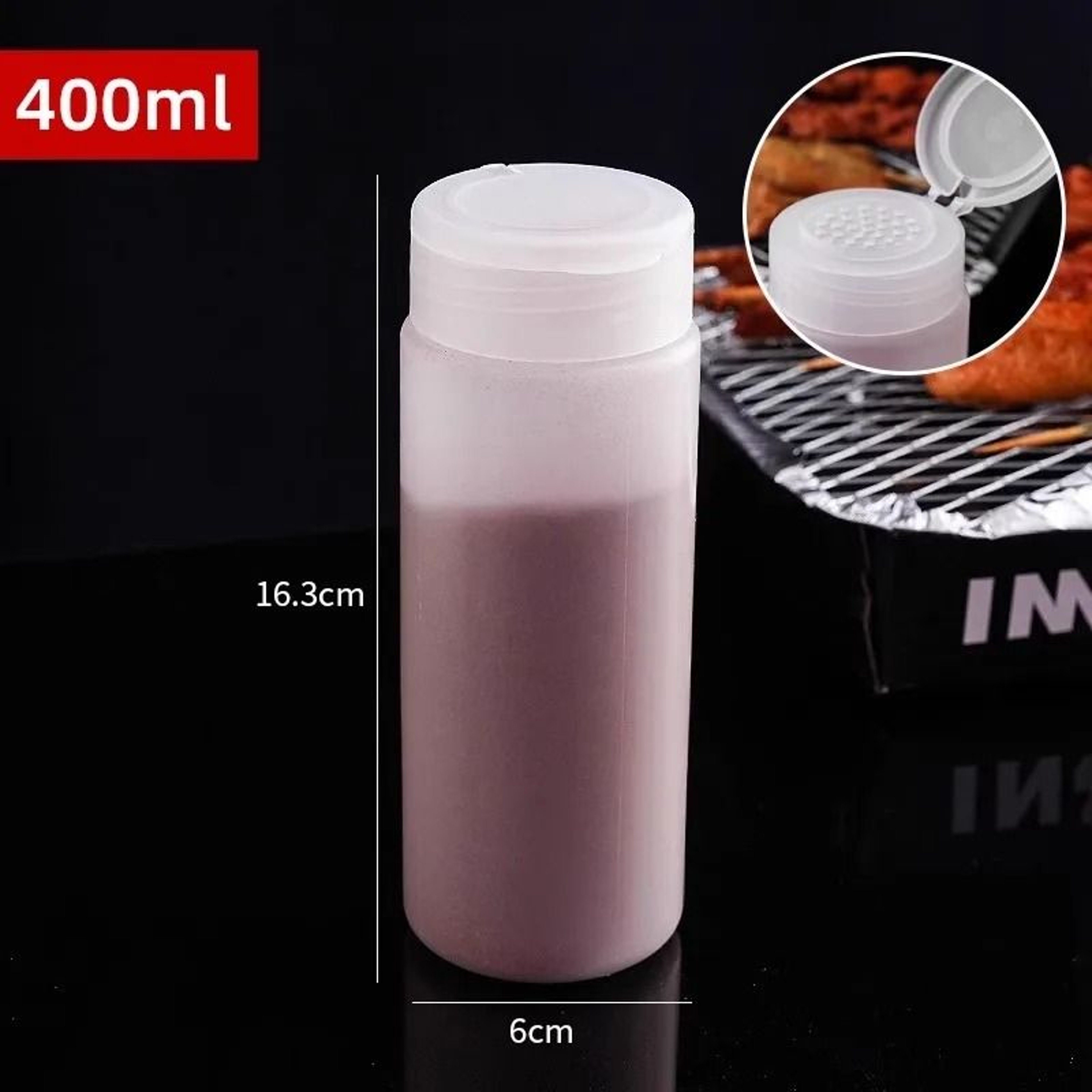 Clear Plastic Spice Jar With Shaker Lid 6