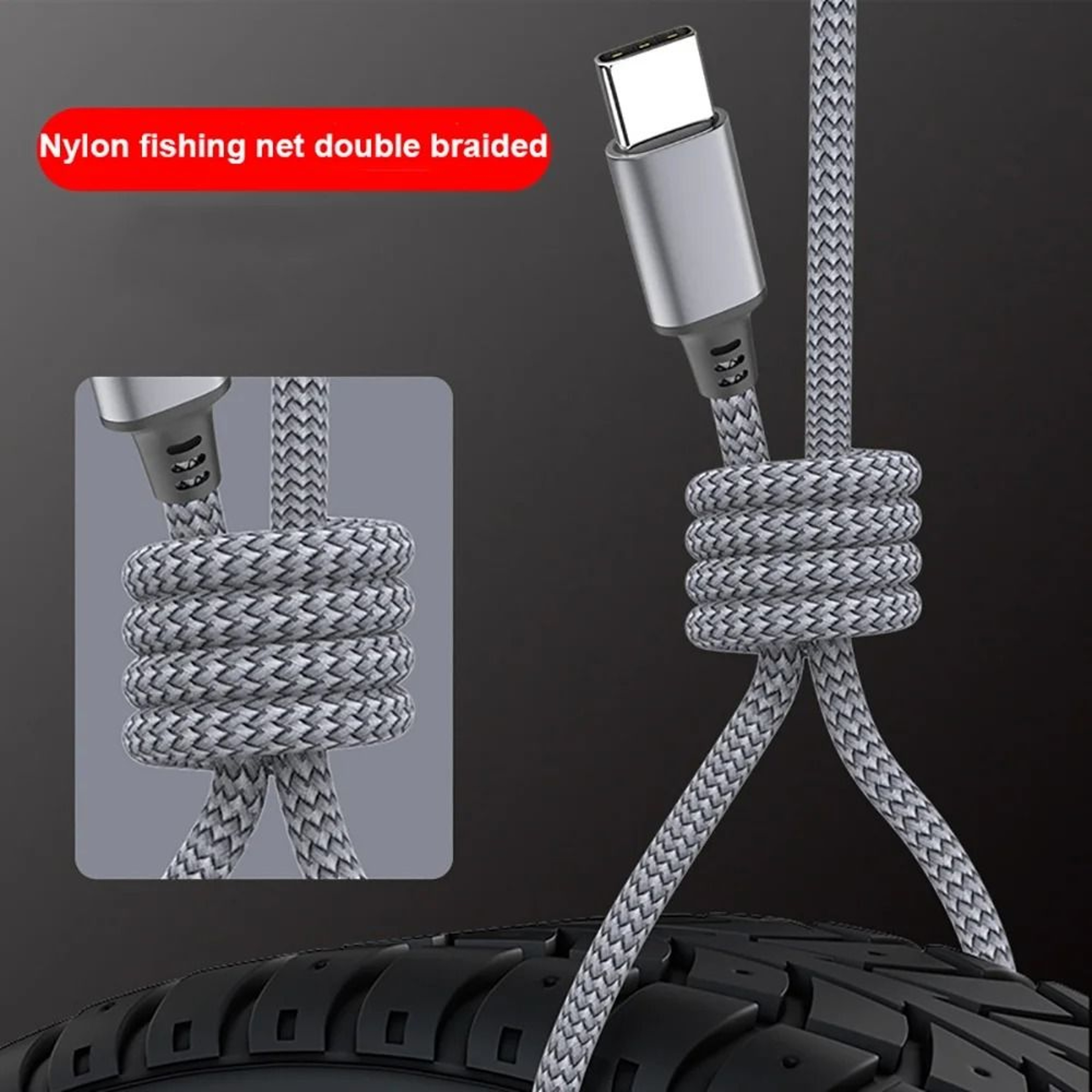 60W Power Delivery Extended USB C To Type C Cable 2