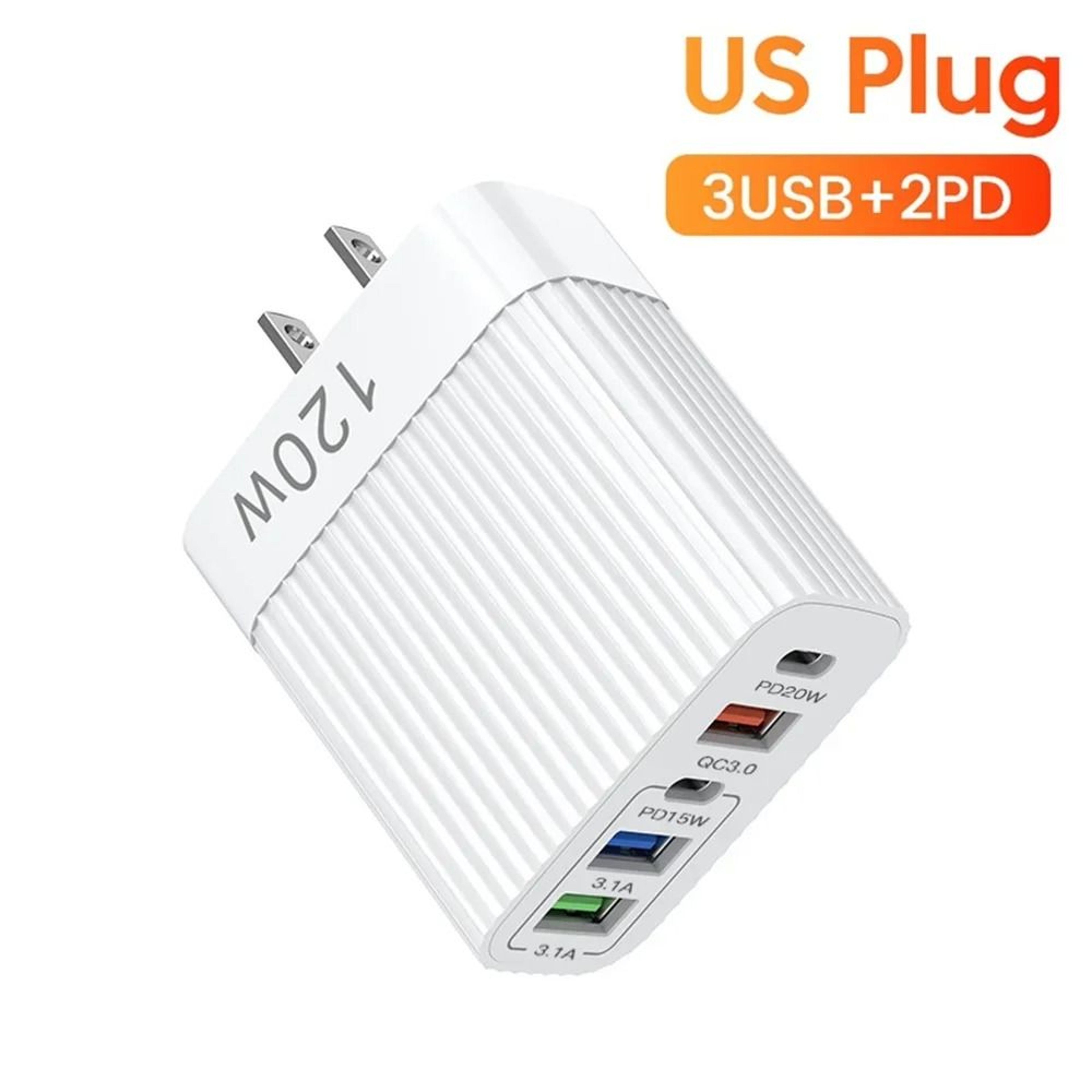 120W 5 Port Multi Device USB Power Hub 7