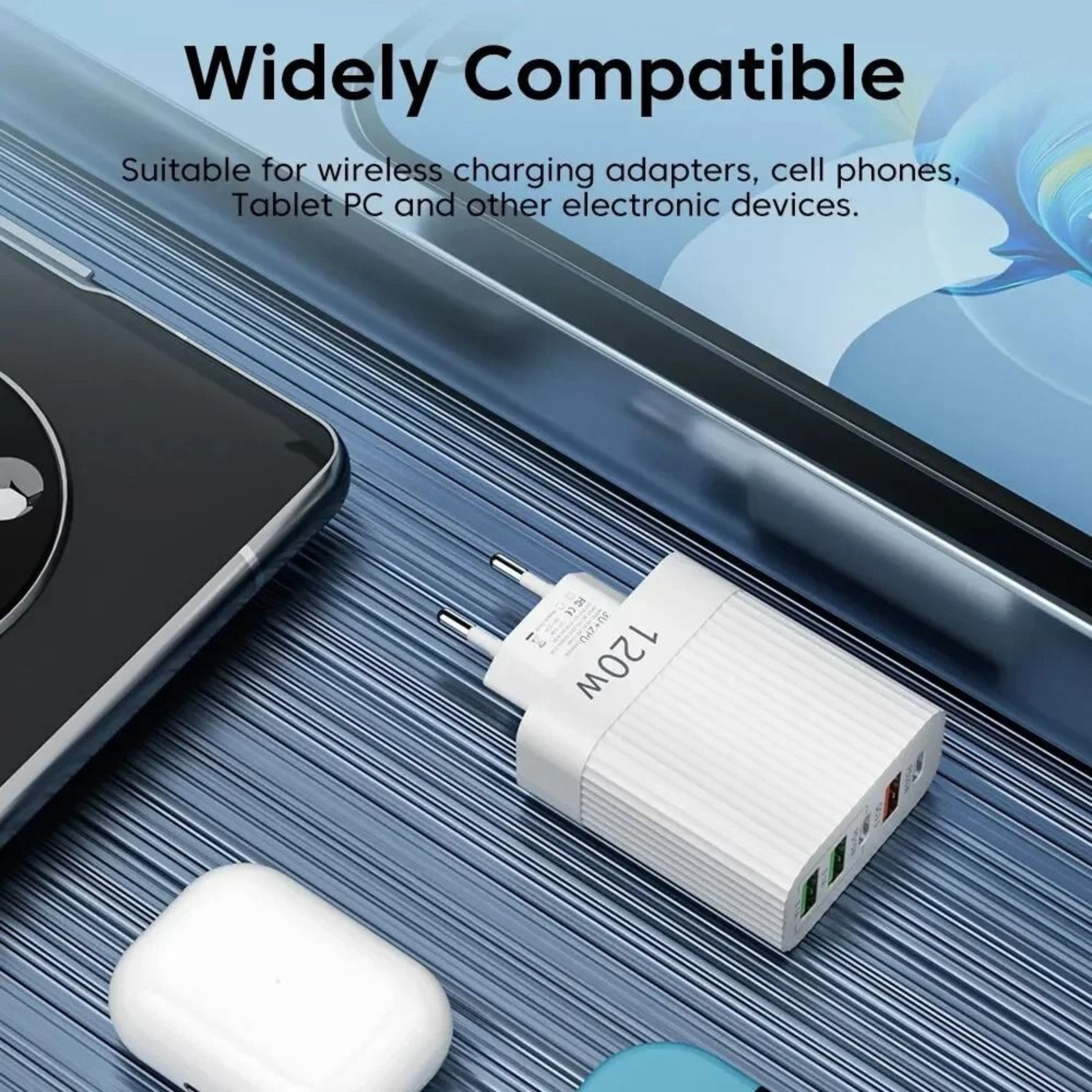 120W 5 Port Multi Device USB Power Hub 5