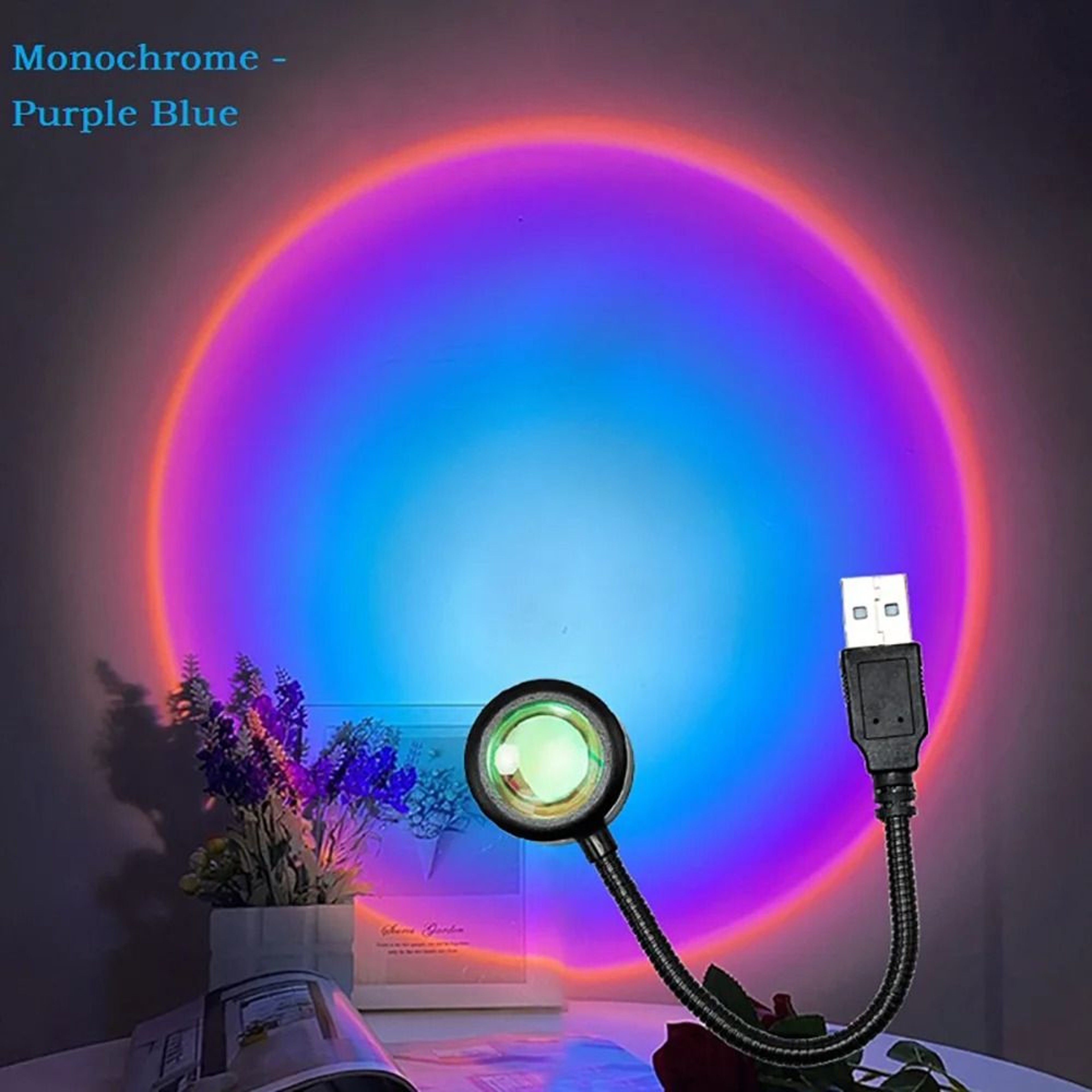 LED Rainbow Neon Sunset Projection Lamp 2