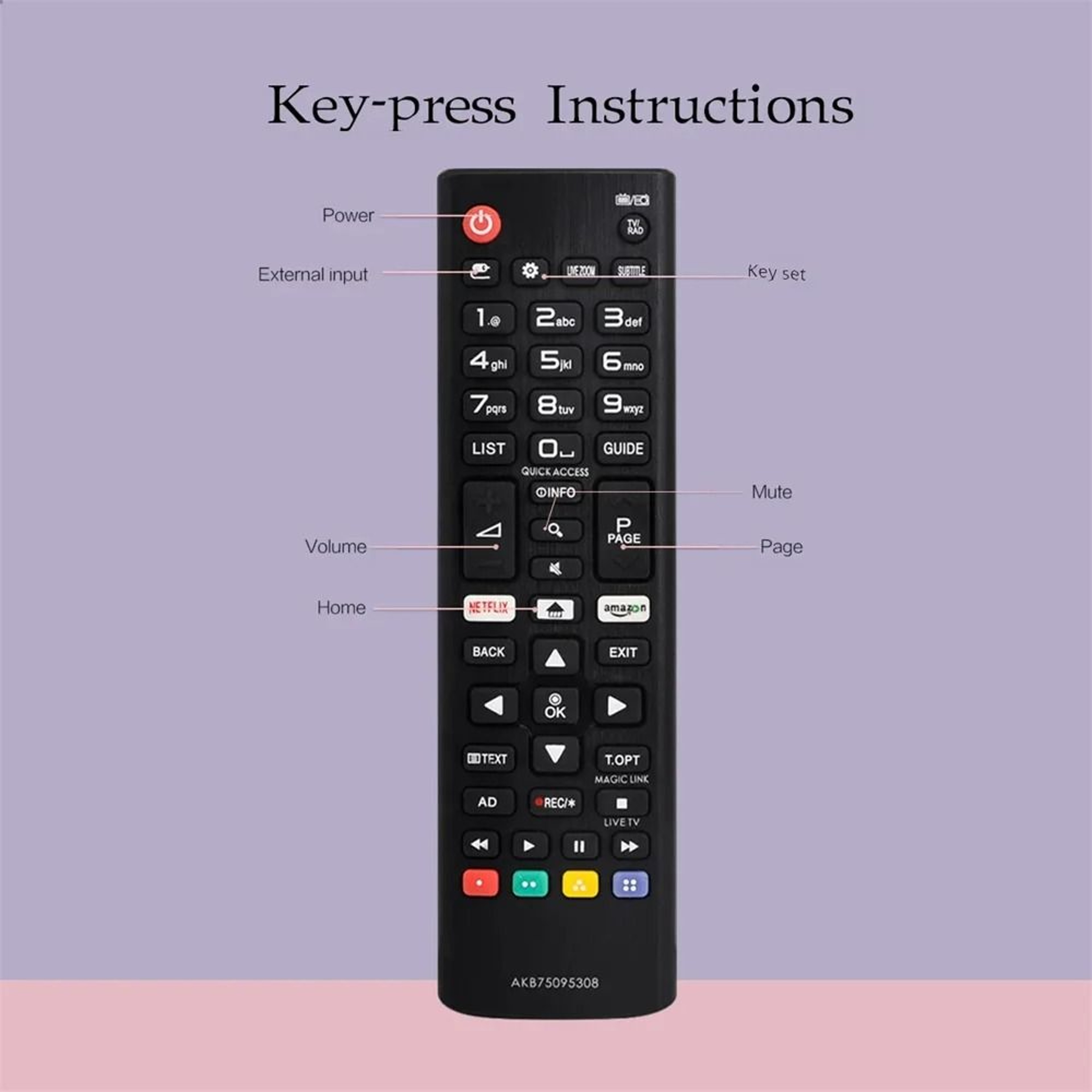 Universal Smart TV Replacement Remote Control With Netflix Shortcut 3