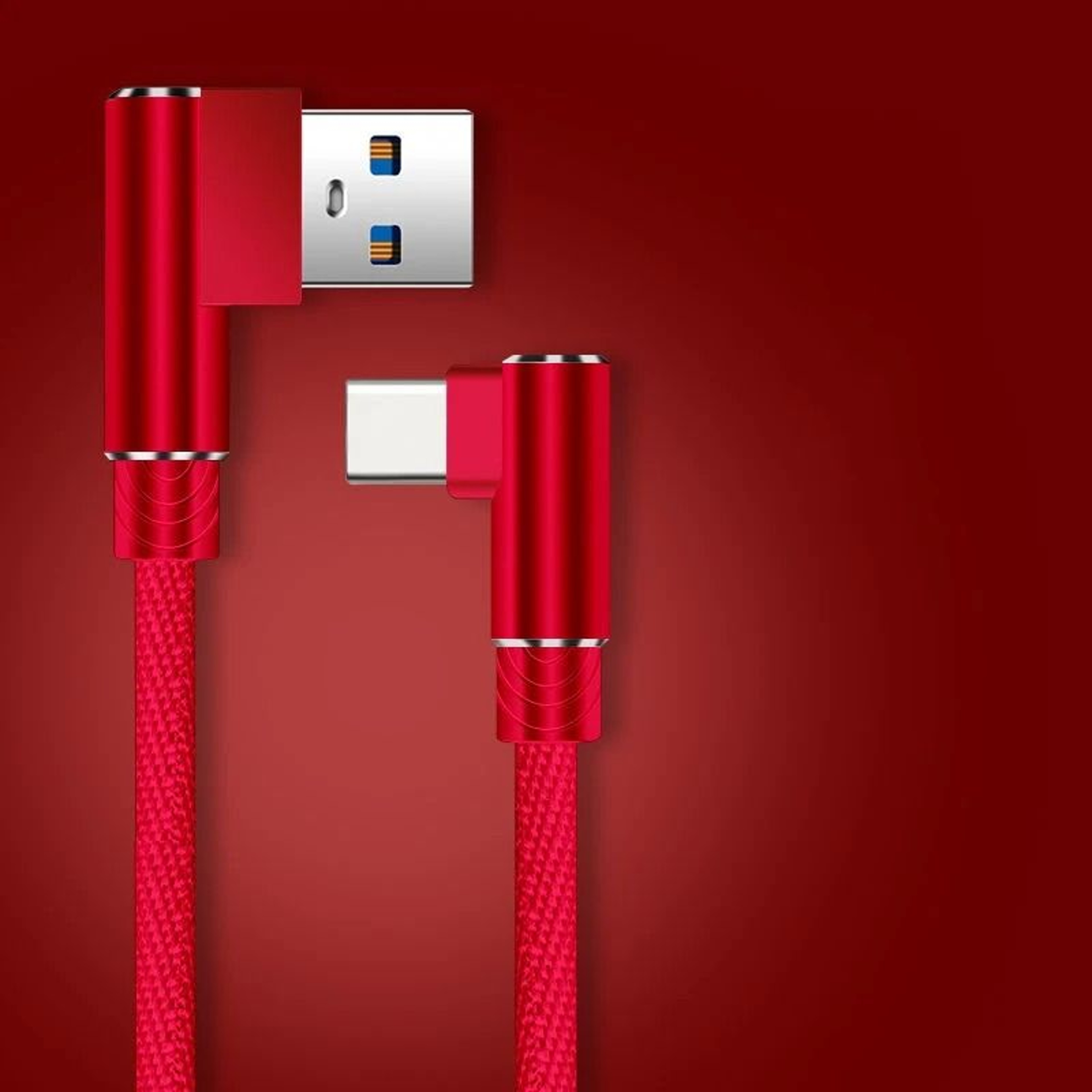 40W 5A High Speed 90 Degree Elbow Type C Charging Cable 8