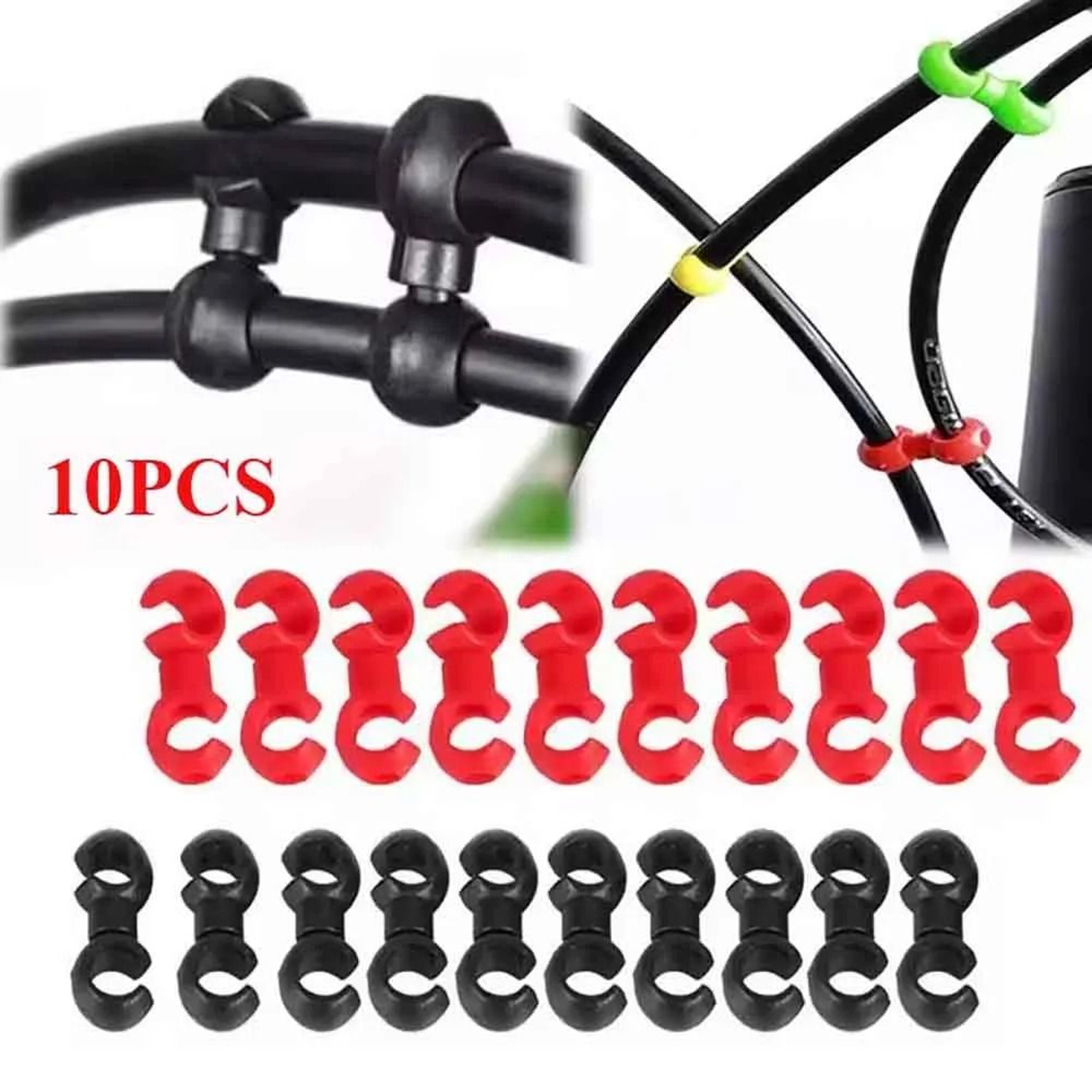 10Piece Rotatable SStyle Bicycle Cable Management Clips 0