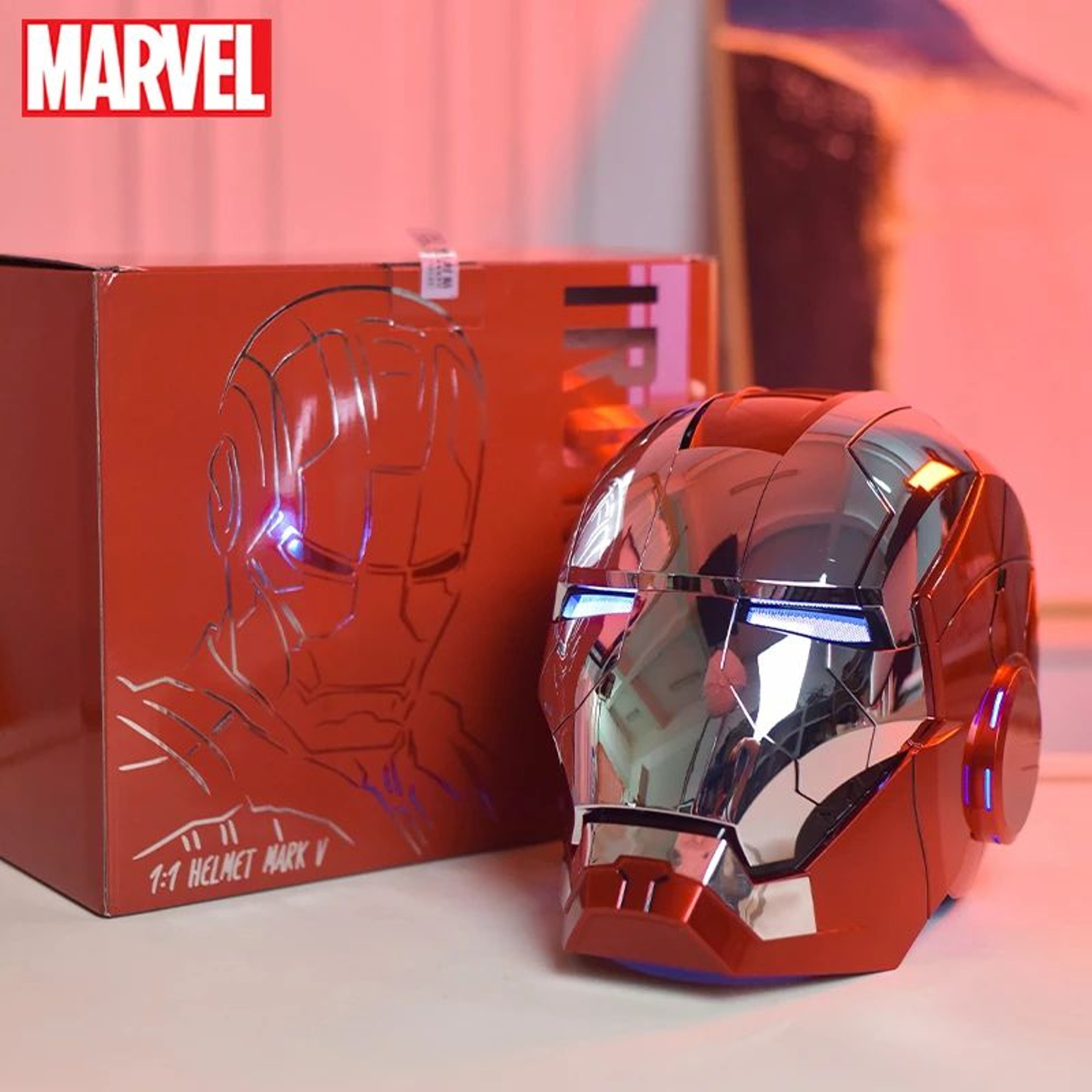Wearable Voice Control Iron Man Helmet With LED Eyes 5