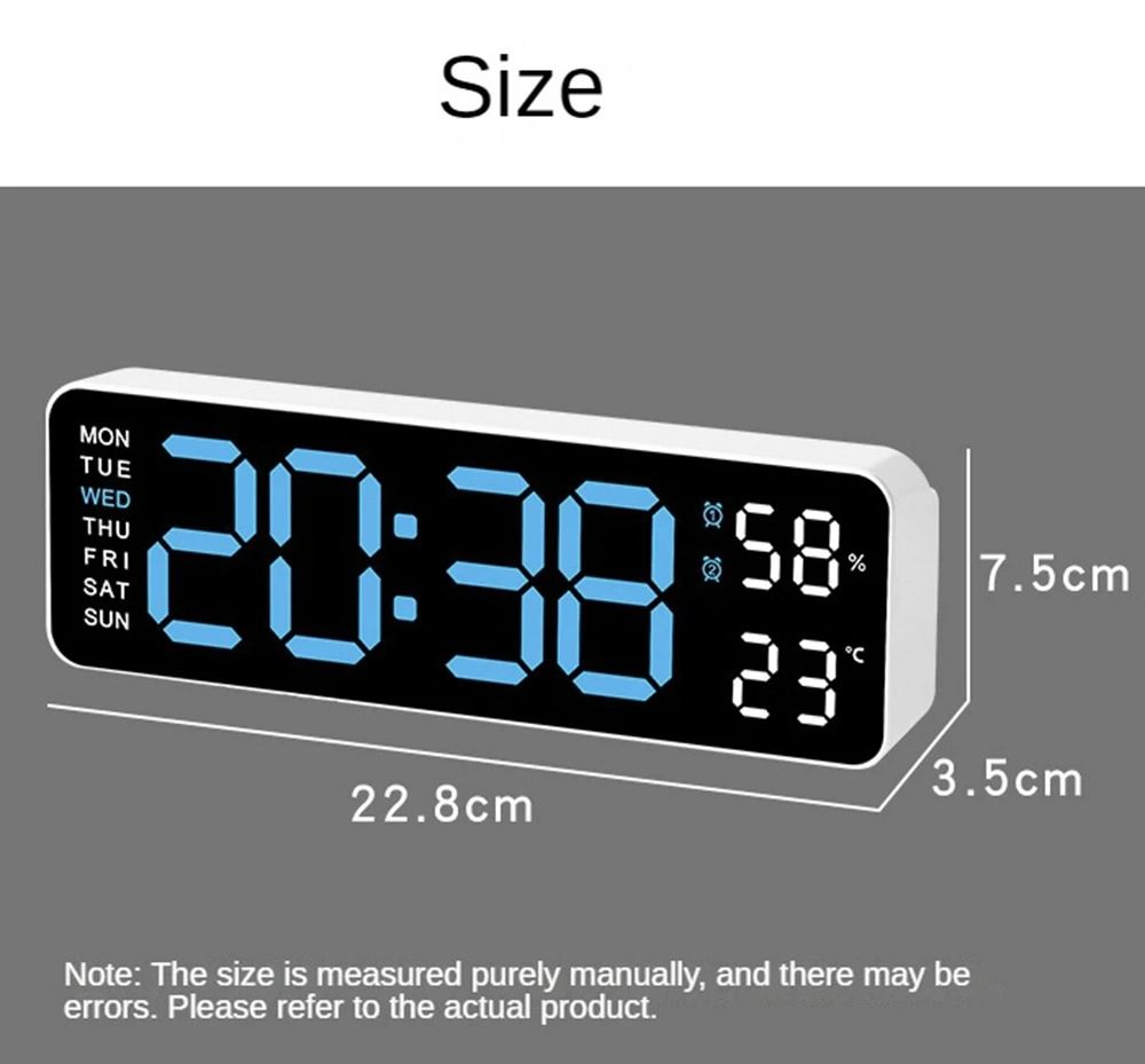 Large Digital Wall Clock With Environmental Display 5